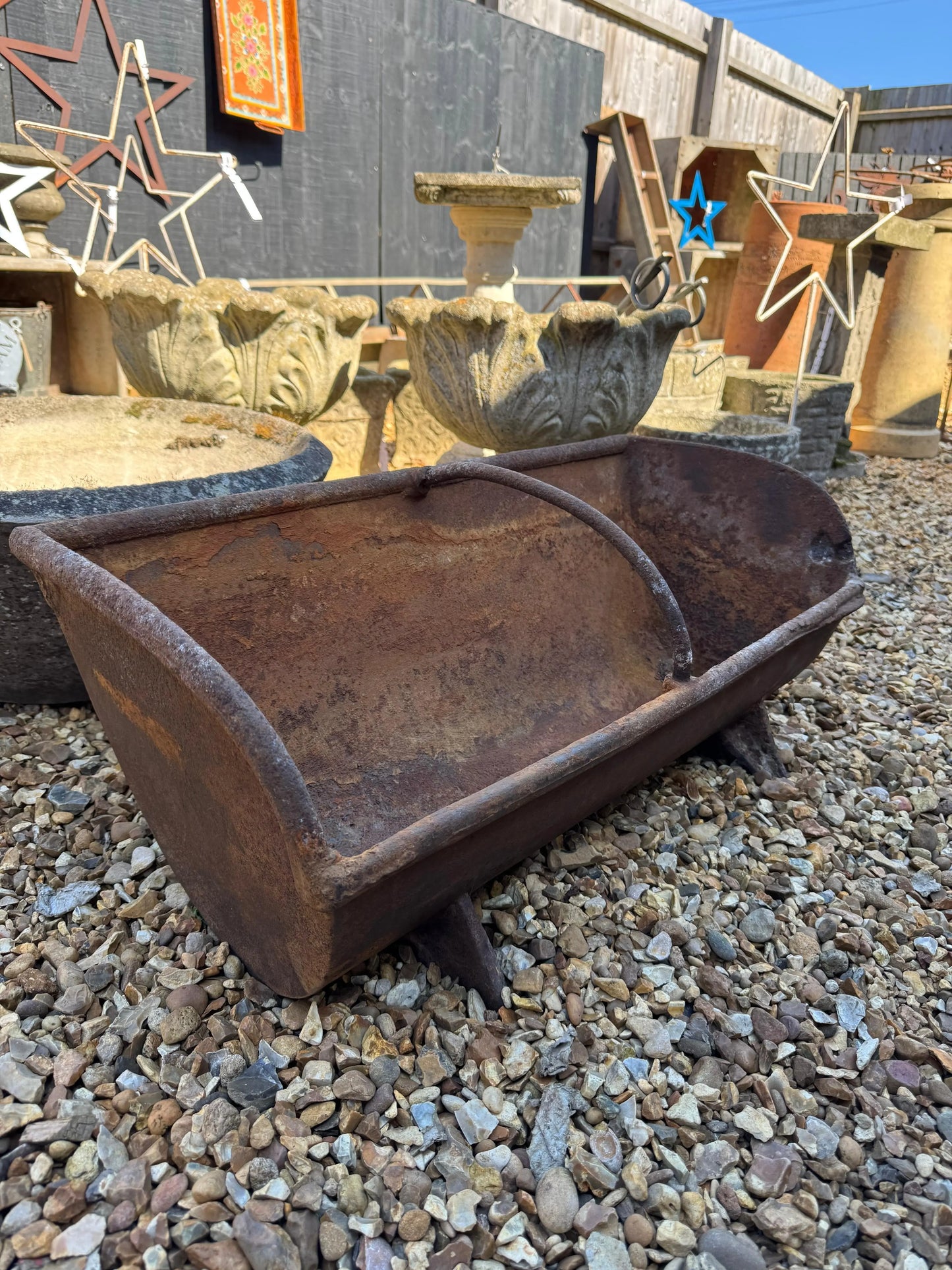 Antique Cast Iron Trough Feeder / Garden Planter Plant Pot / Log Holder Rustic RUSTIC WAREHOUSE NORFOLK