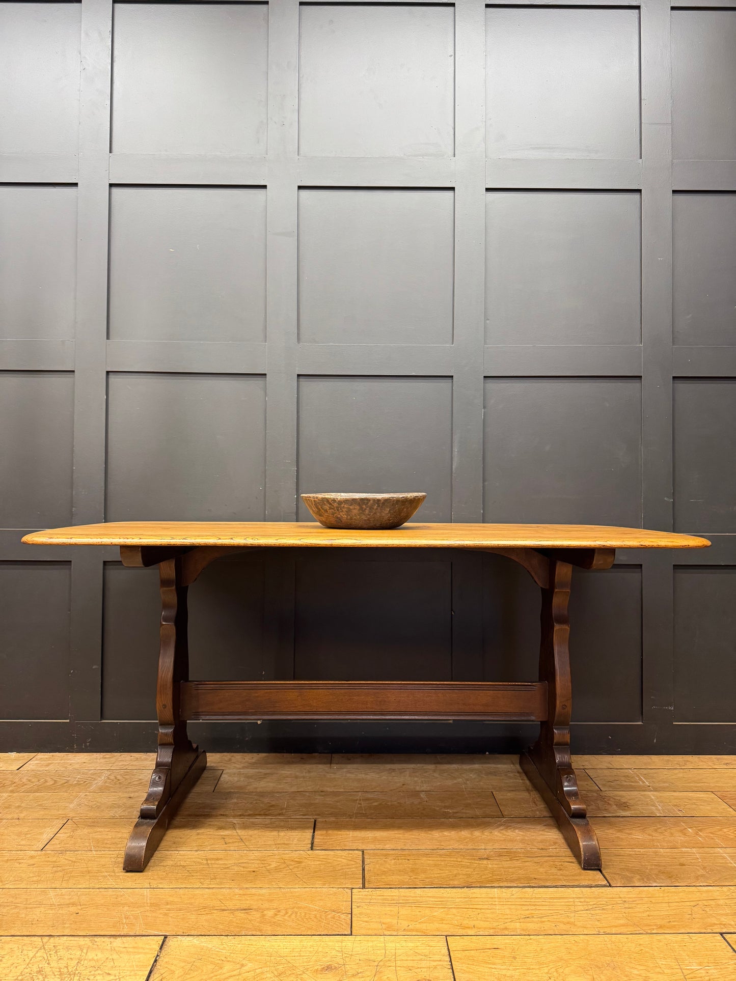 Vintage Ercol Solid Elm Refectory Dining Table – 152cm, Kitchen Table