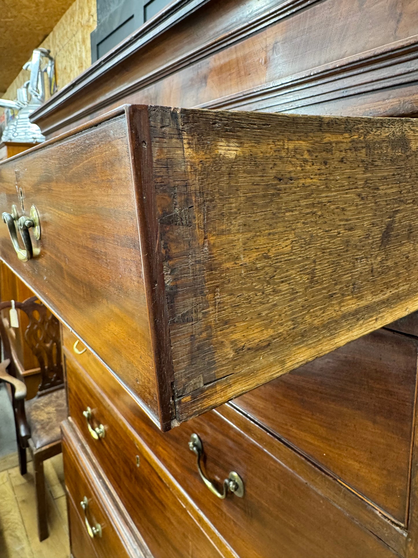 Antique Georgian Mahogany Chest on Chest Tallboy Chest Of Drawers Linen Press