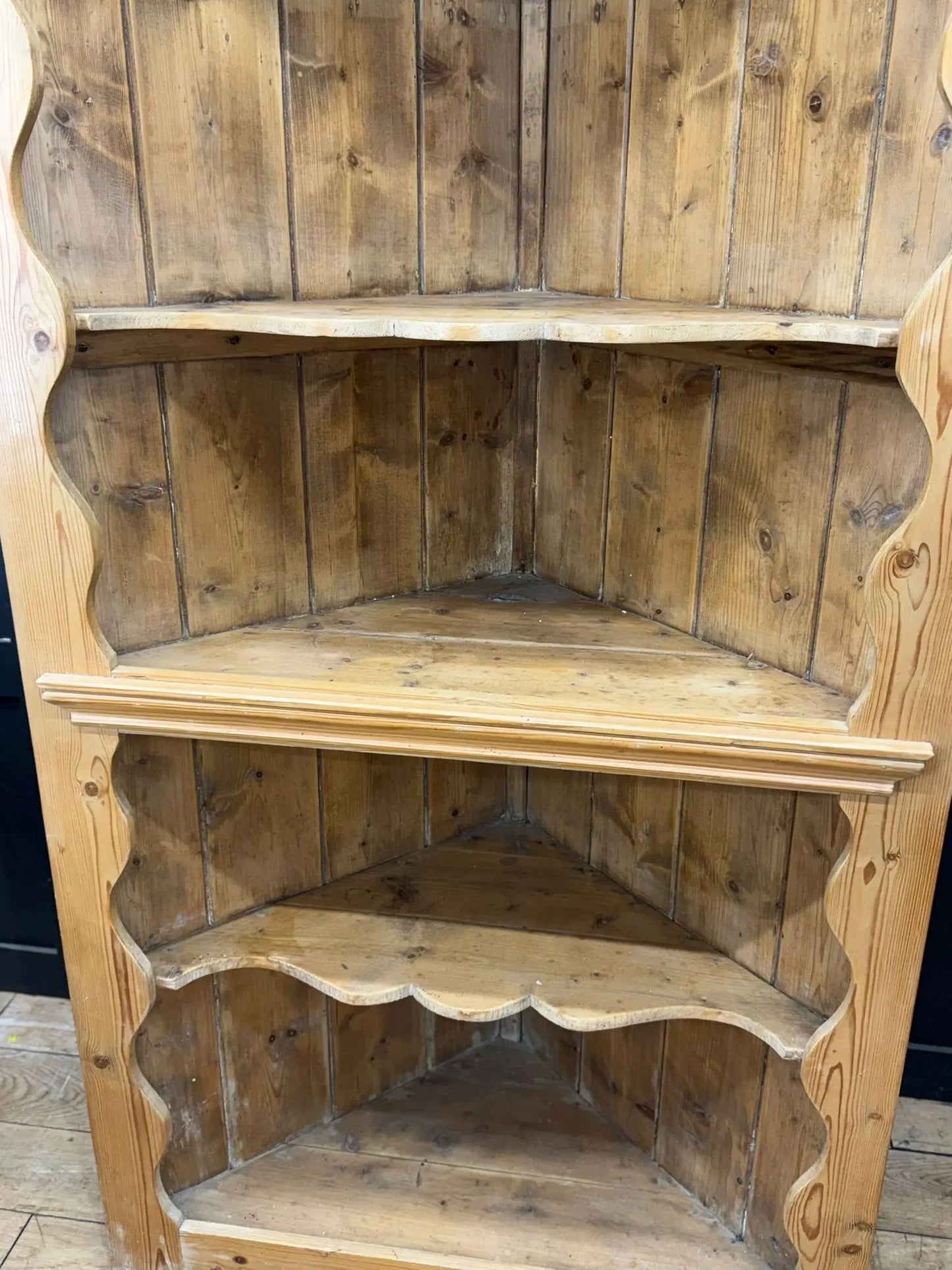 Antique Pine Rustic Corner Cupboard / Open Shelving Unit Storage RUSTIC WAREHOUSE NORFOLK