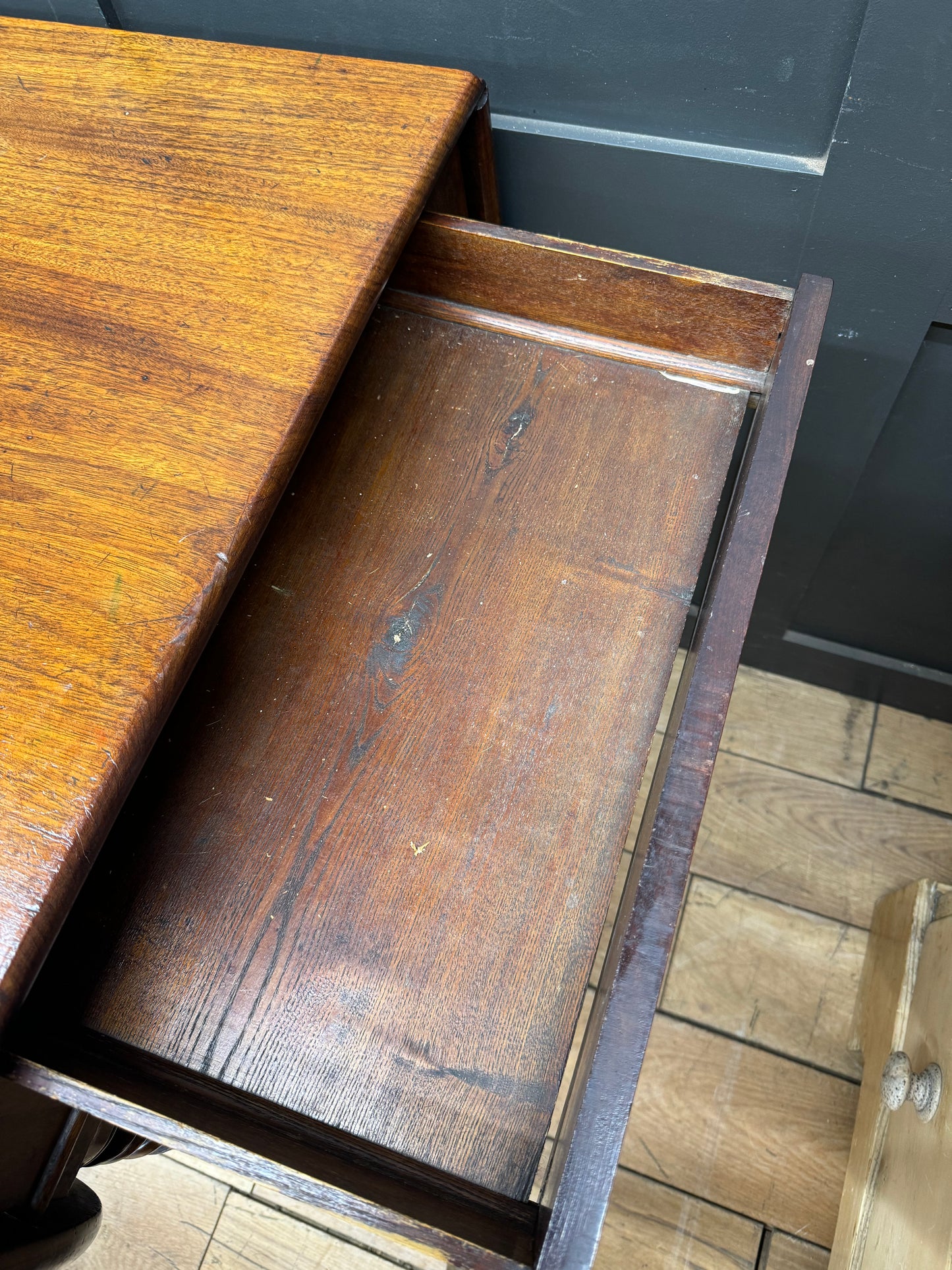 Antique Large Extending Mahogany Pembroke Table / Drop Leaf Sideboard