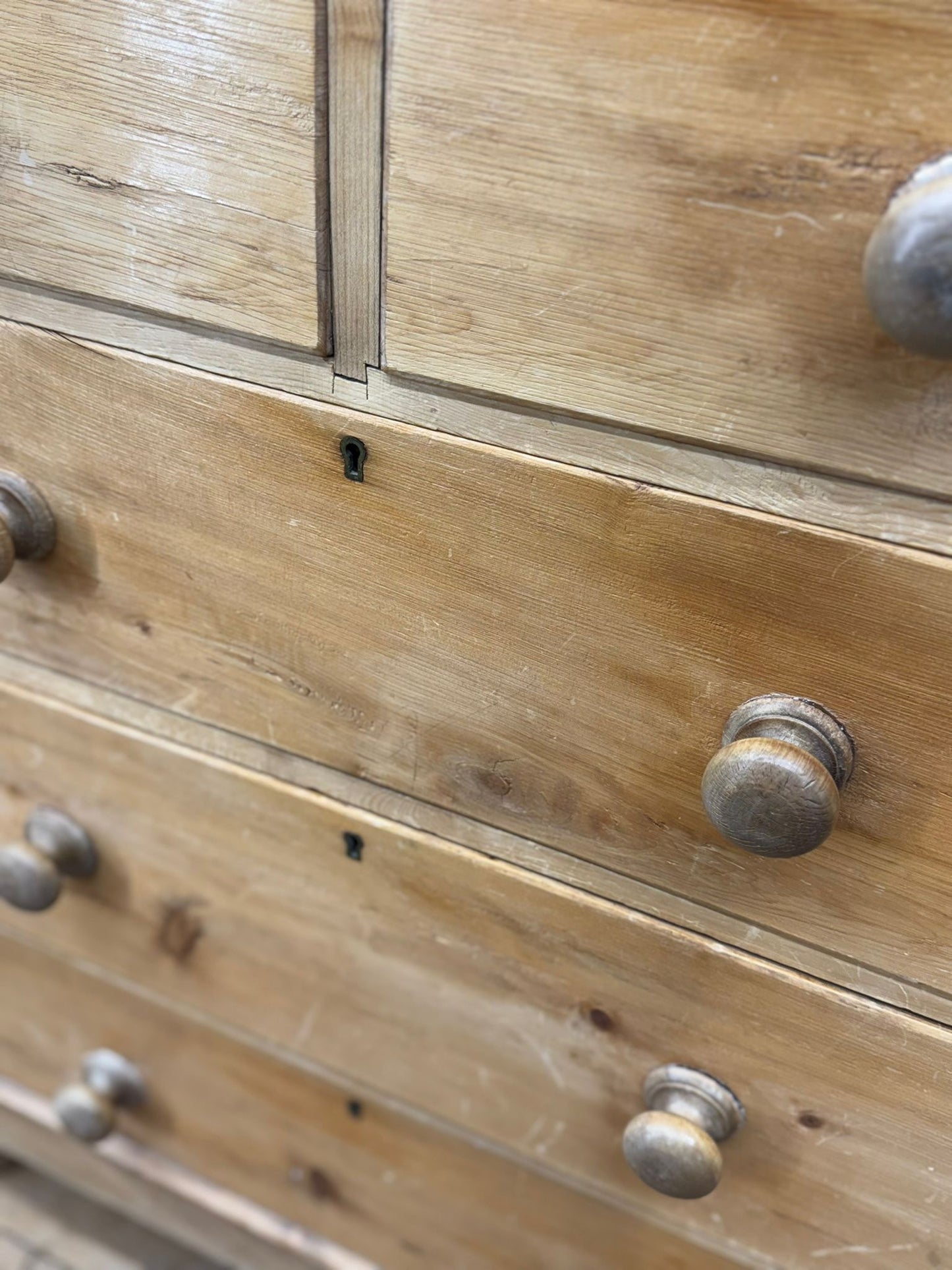 Antique Rustic Pine Chest of Drawers | Antique Farmhouse Bedroom Storage