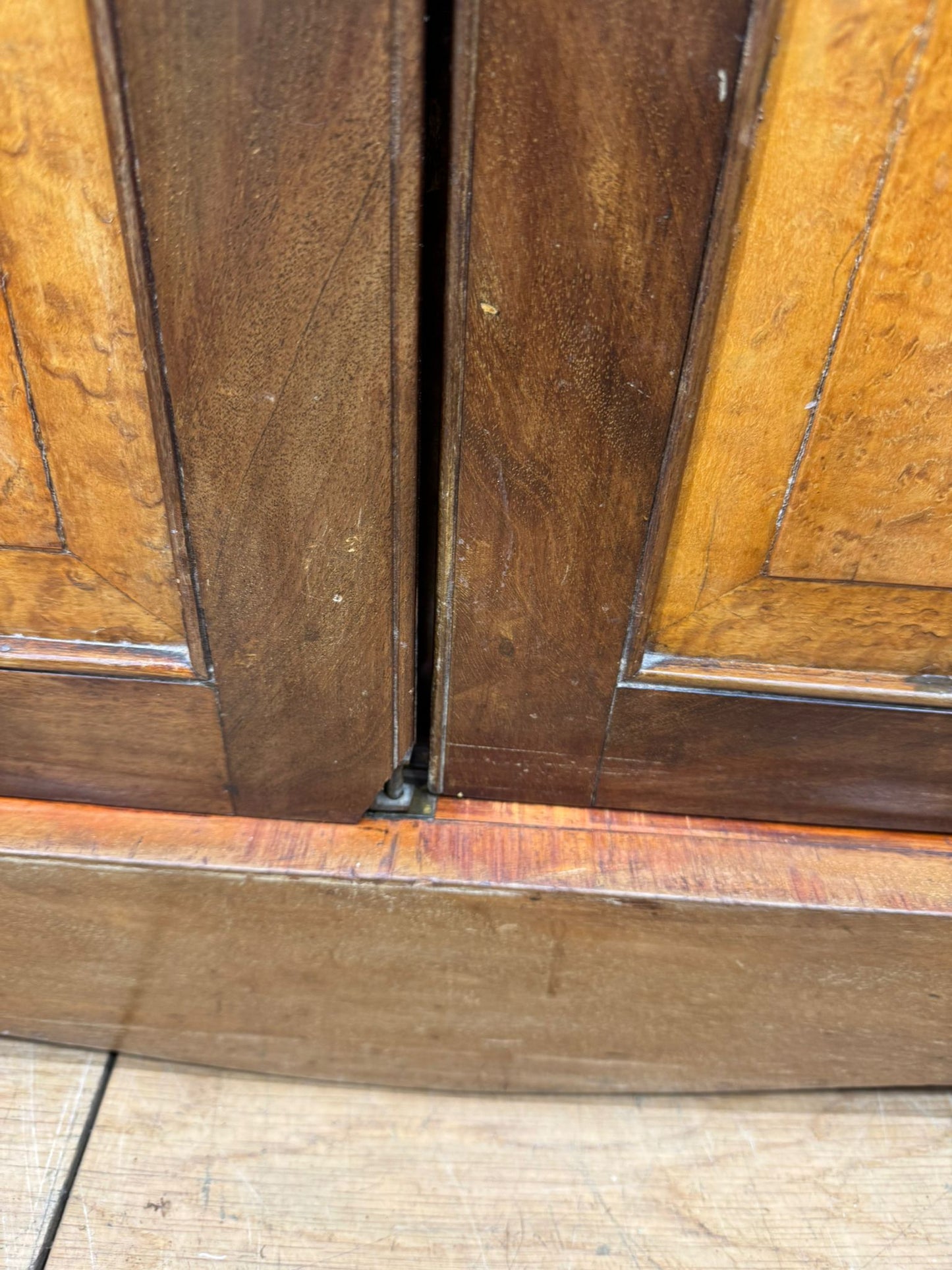 Antique Walnut Linen Cabinet / Clothes Cupboard / Drawers And Cupboard