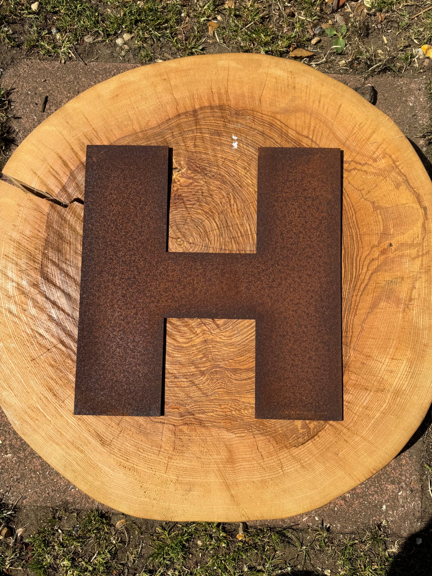 12" Rusty Fat Font Metal Letters A-Z 0-9.