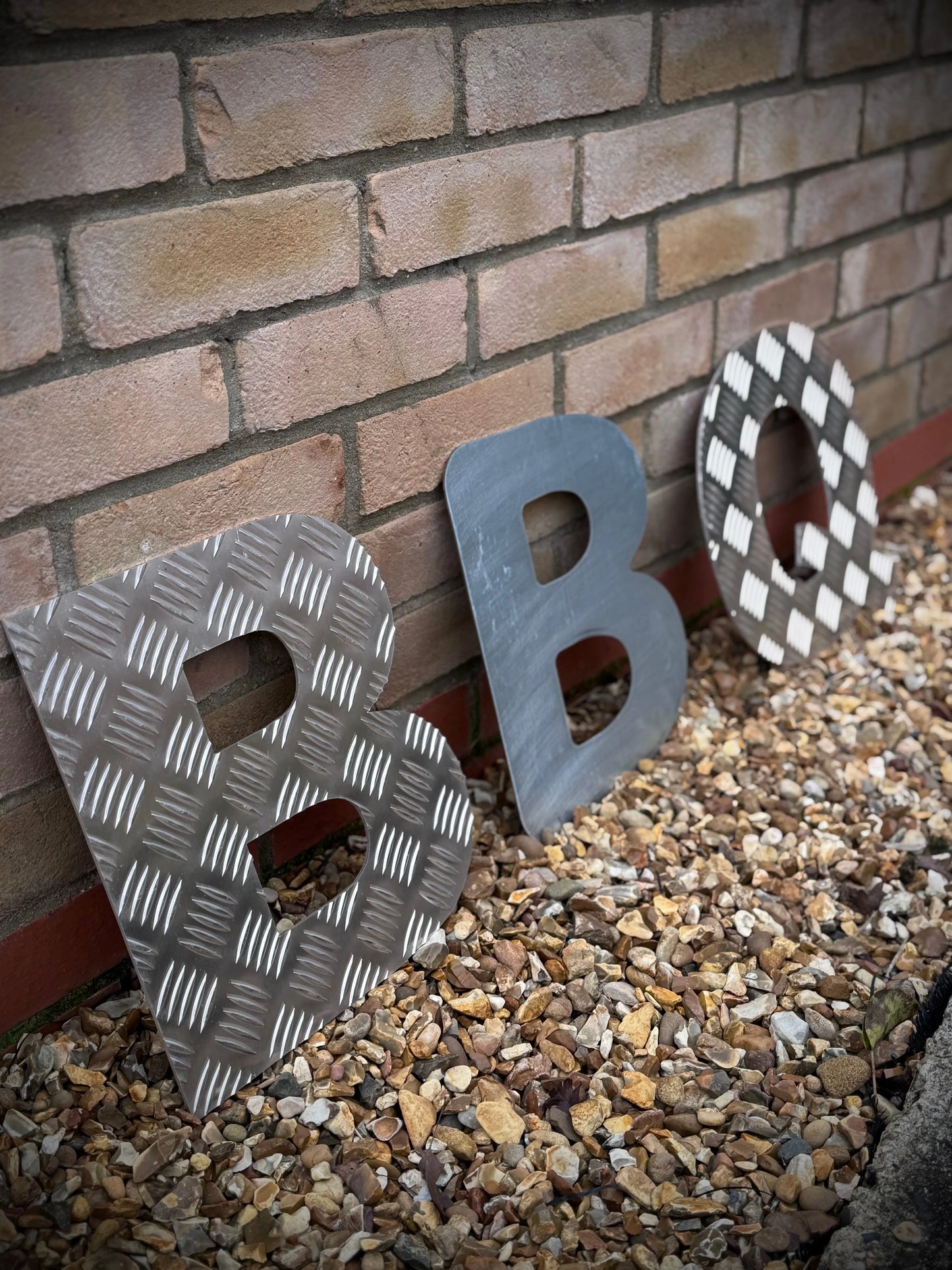 BBQ Steel Lettering 12 inch RUSTIC WAREHOUSE NORFOLK