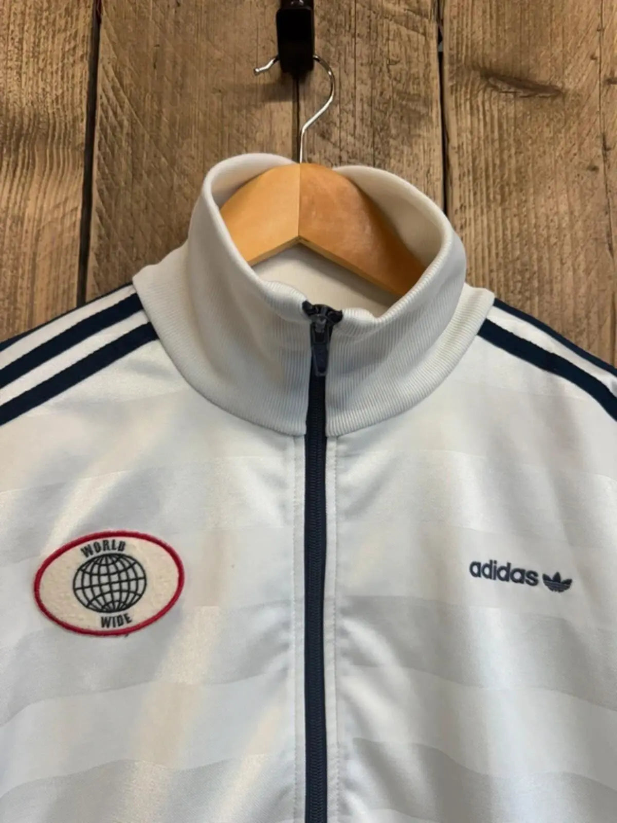 Vintage Adidas Originals World Wide Tracksuit Top Large #365