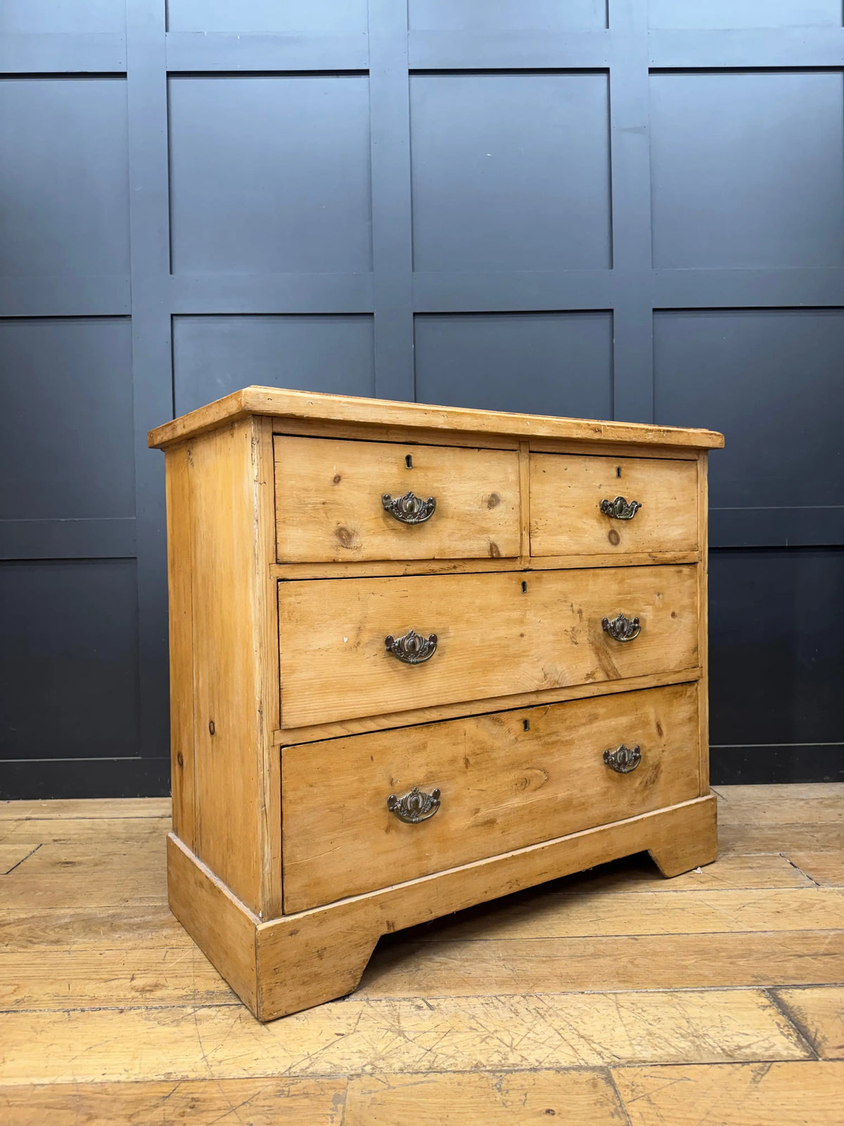 Antique Victorian Pine Chest of Drawers Stripped Bedroom Storage 4 Drawer