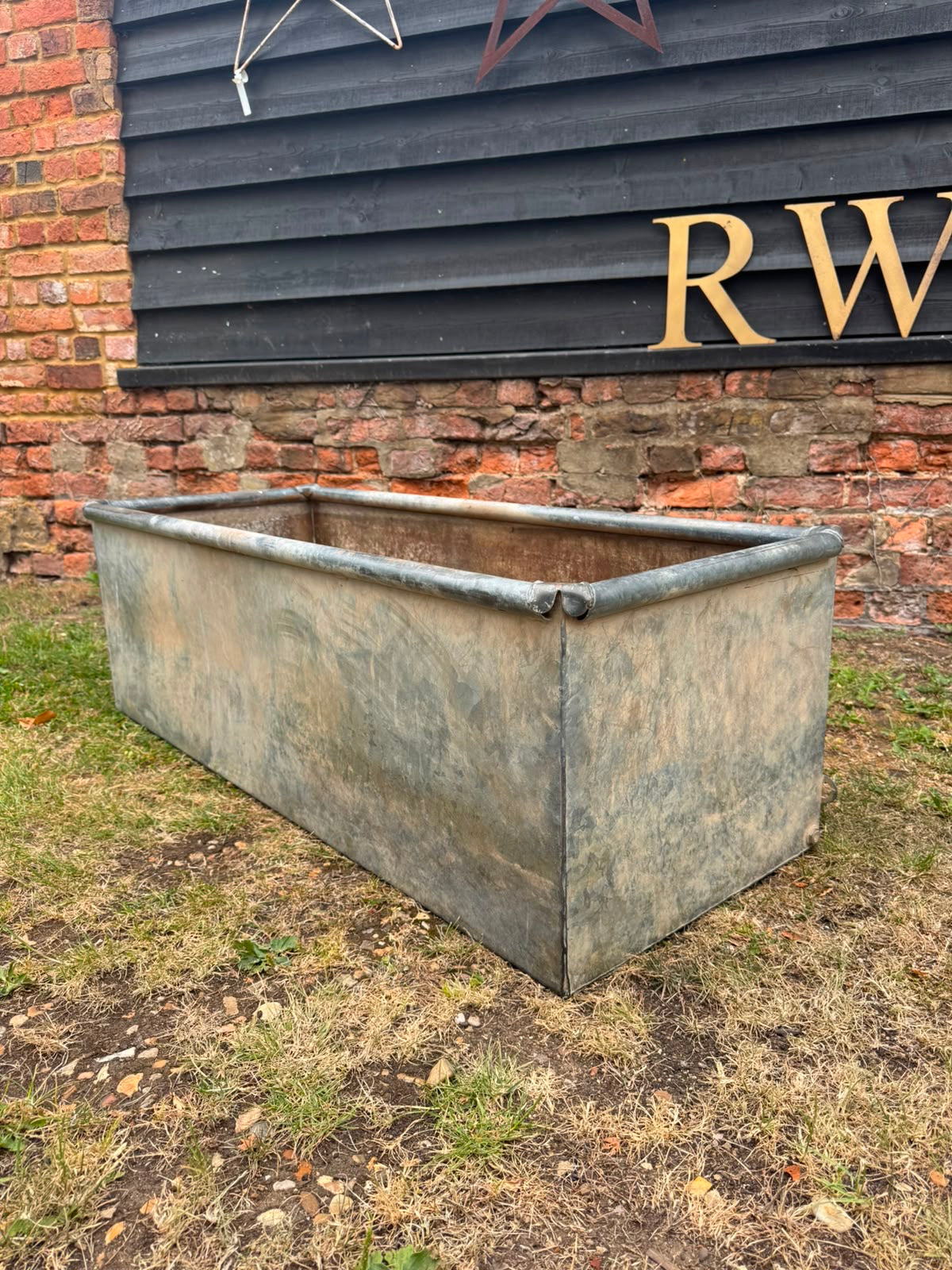 Rustic Galvanised Trough Garden Planter /  Raised Bed Flower Plant Tree Pot T7