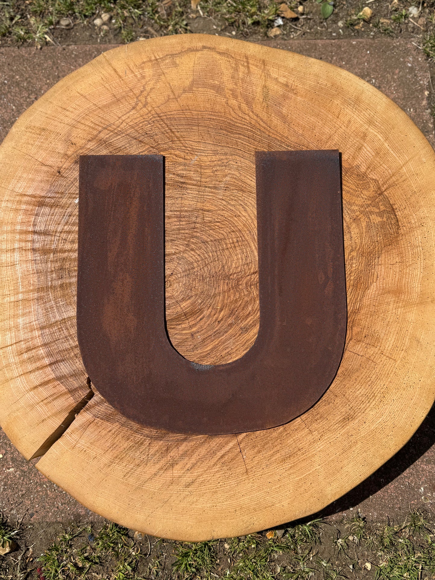12" Rusty Fat Font Metal Letters A-Z 0-9.