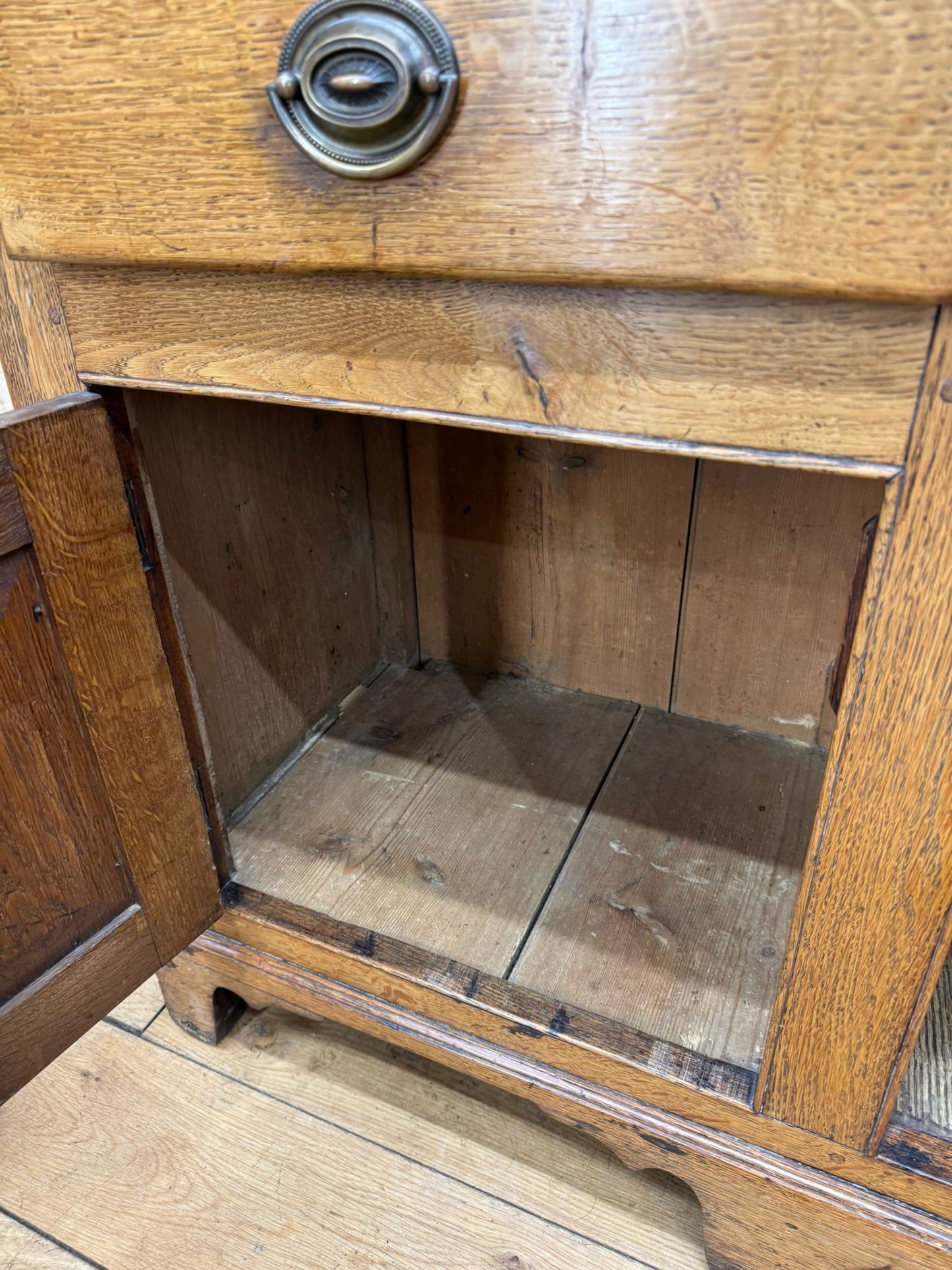 19th Century Provincial Oak Welsh Dresser –Glazed Cabinets Plate Racks Cupboard