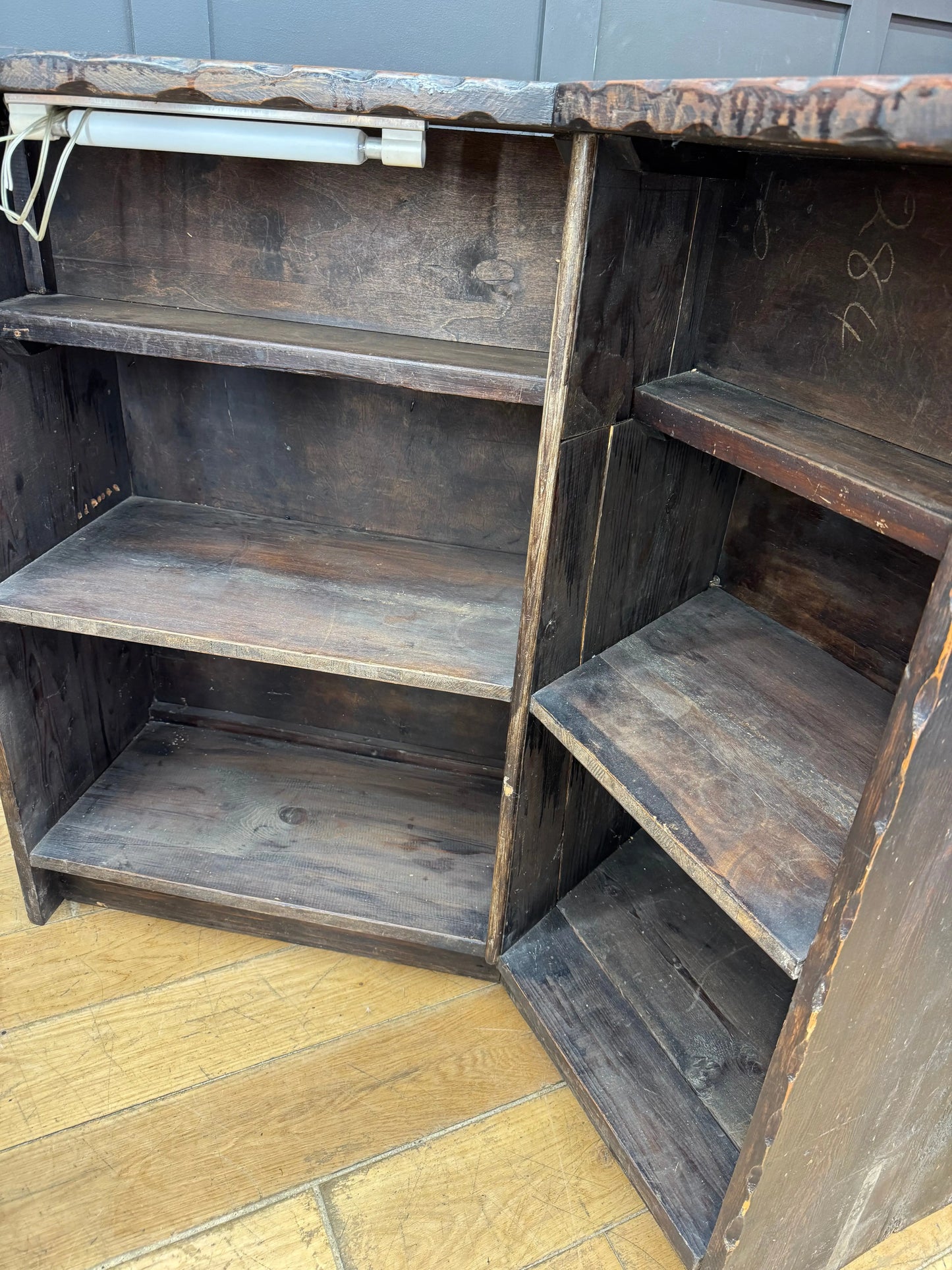 Rustic Solid Pine Home Bar Pub Counter Drinks Cabinet Cocktail Bar Unit