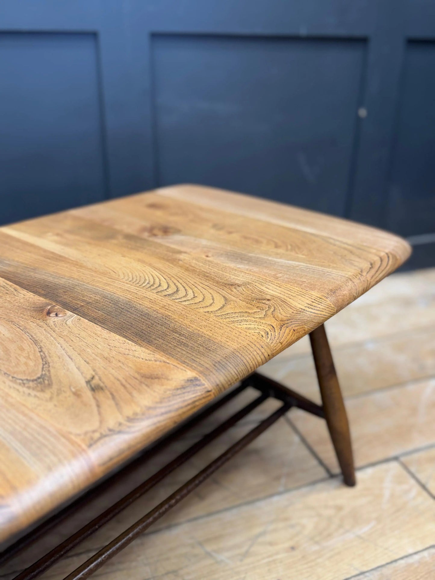 Retro Ercol 459 Elm Coffee Table Vintage Blonde Elm Magazine Rack Side Table MCM RUSTIC WAREHOUSE NORFOLK
