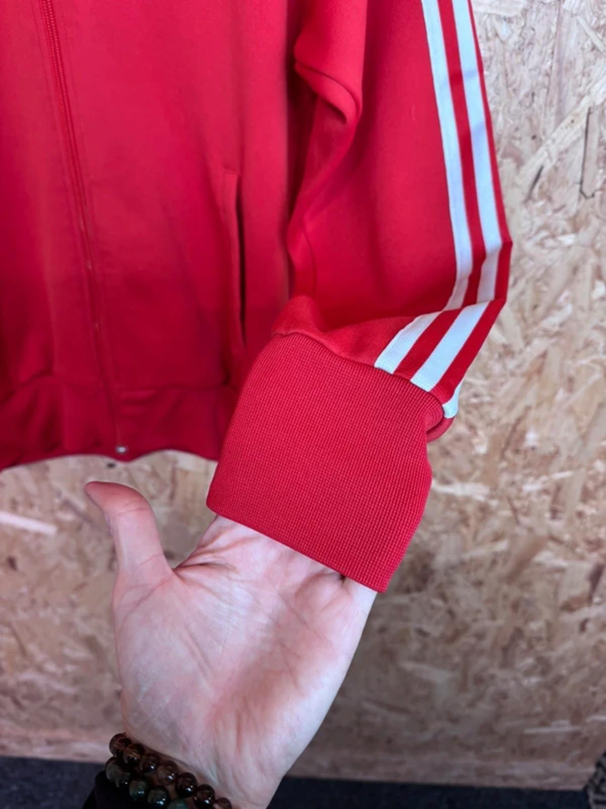 Vintage Adidas original tracksuit top retro, Meduim , Firebird Red White #197