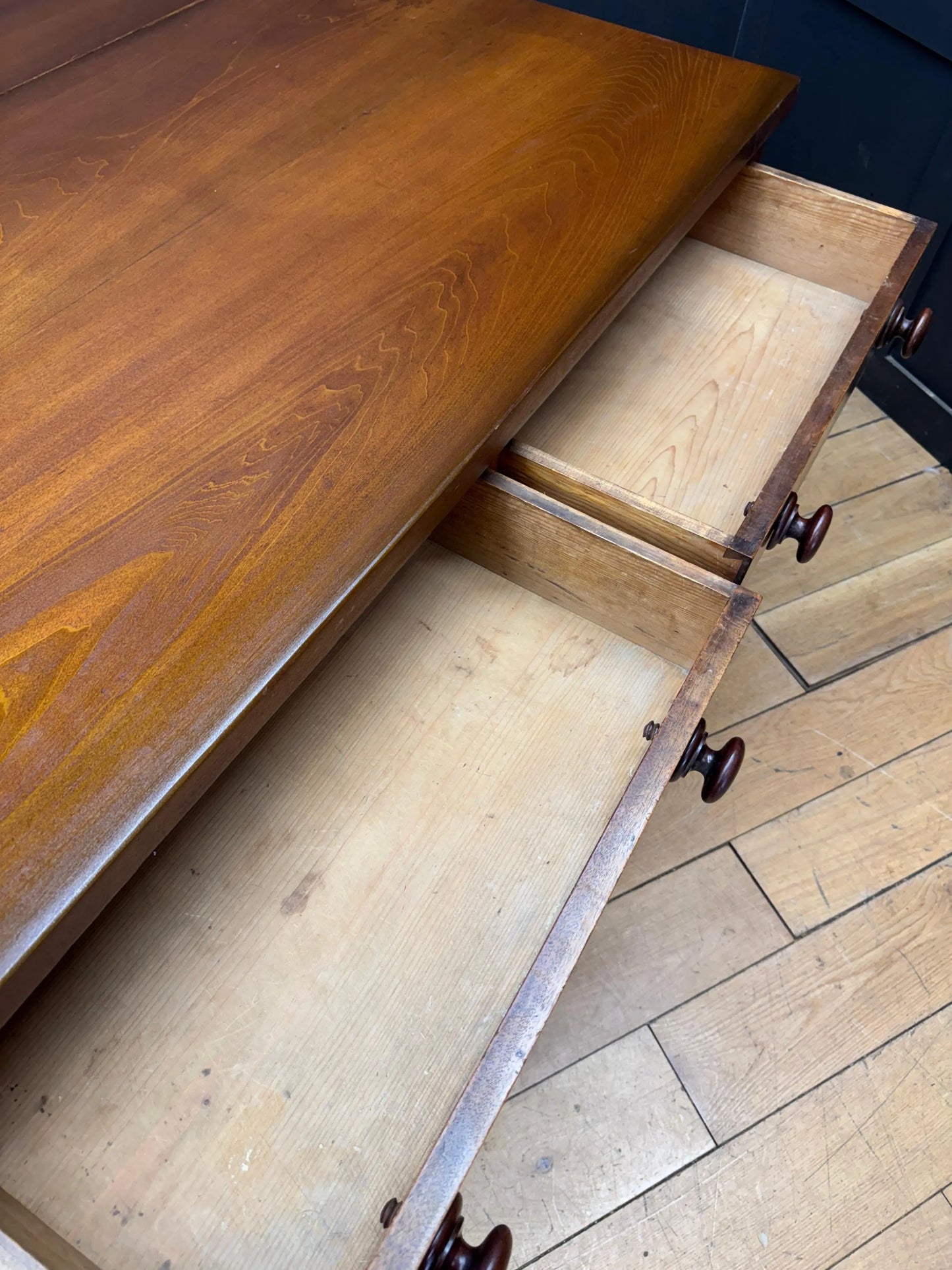 Victorian Mahogany Desk Table Kitchen Work Table /Drop Leaf Drawer Writing Table RUSTIC WAREHOUSE NORFOLK