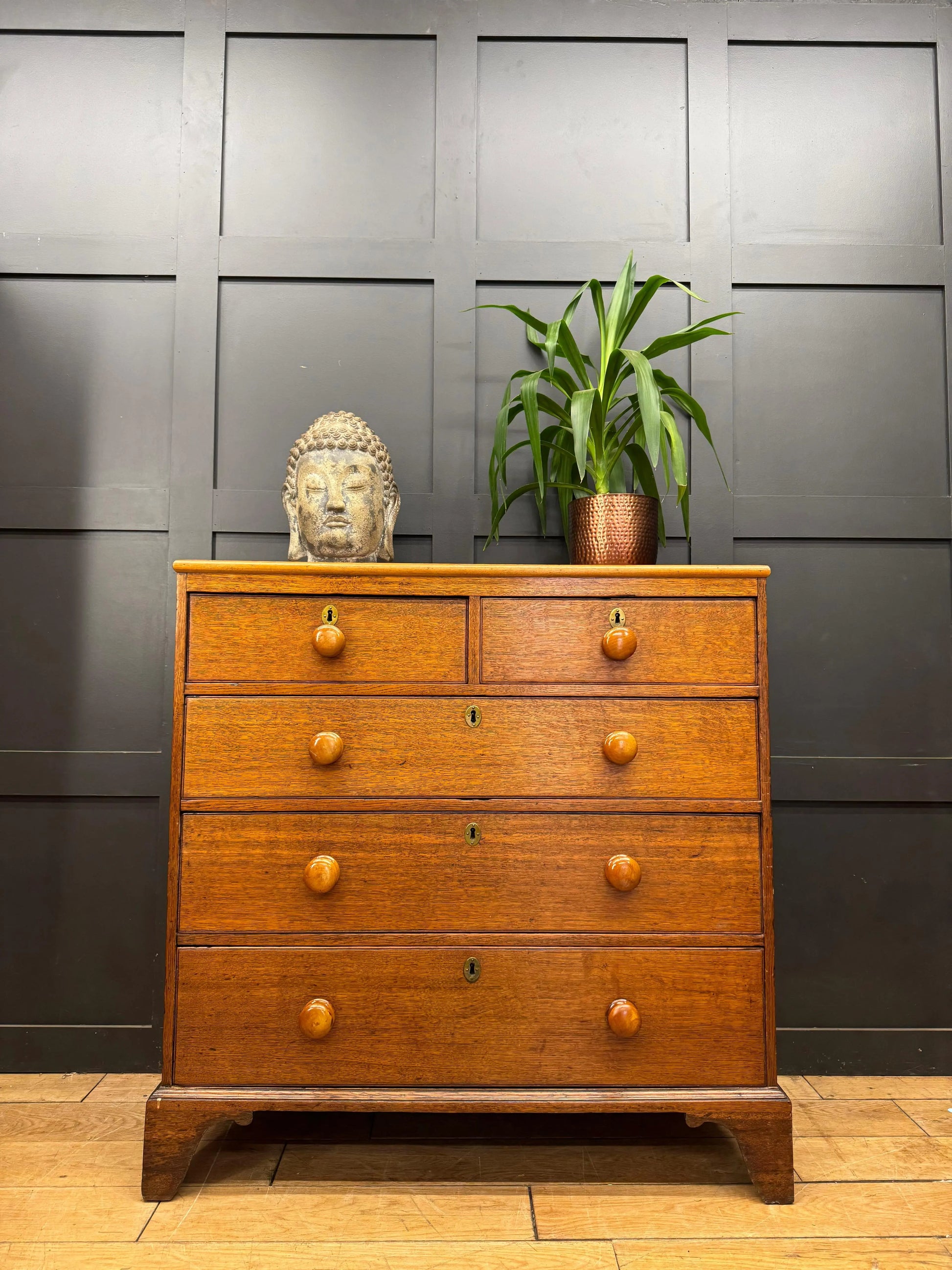 Antique Solid Oak Chest of Drawers Bedroom Storage Furniture Drawers RUSTIC WAREHOUSE NORFOLK
