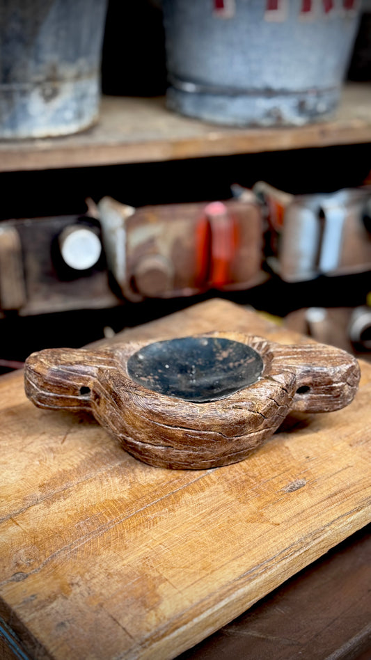 Rustic Wooden Candle Holder / Church Candle Stand / Reclaimed Farmhouse Decor CC