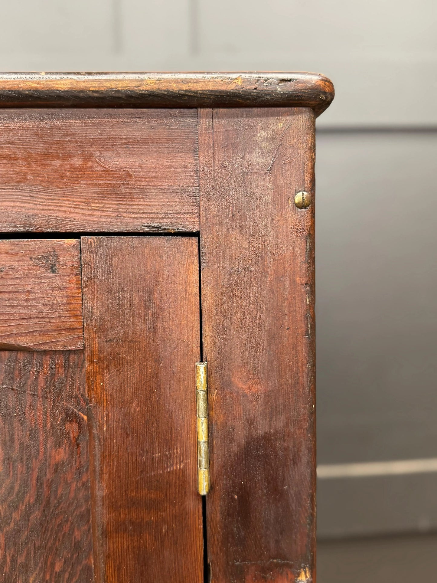 Antique Pitch Pine School Cupboard Single Door Storage Cabinet Shelves Rustic RUSTIC WAREHOUSE NORFOLK
