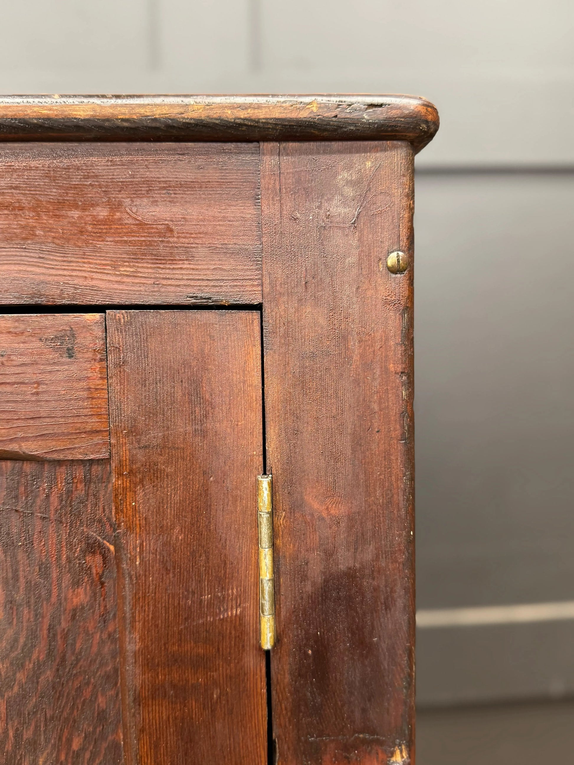 Antique Pitch Pine School Cupboard Single Door Storage Cabinet Shelves Rustic RUSTIC WAREHOUSE NORFOLK