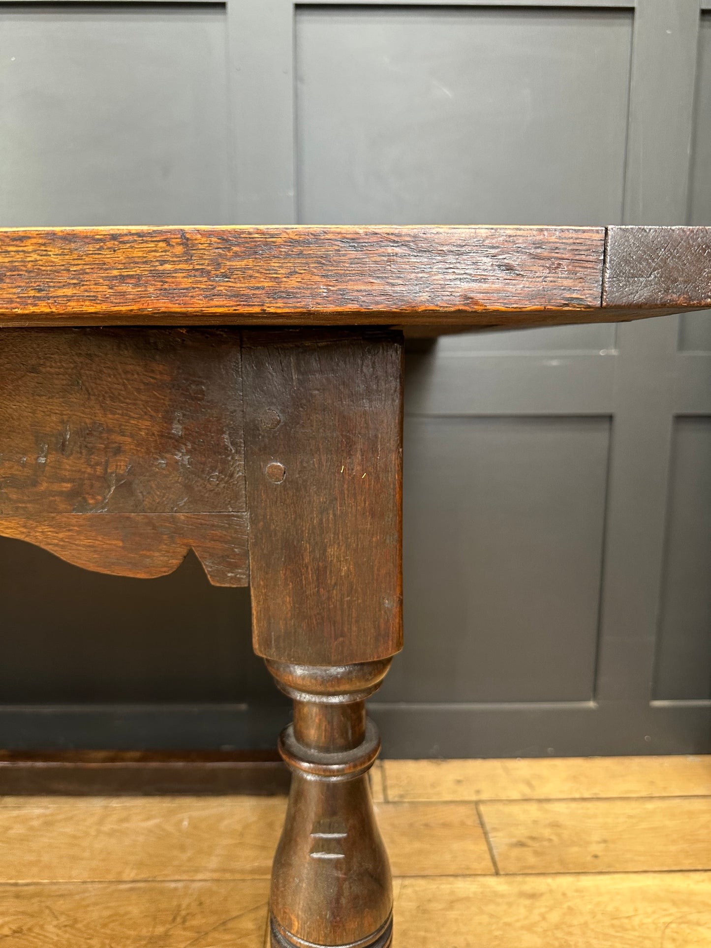 Antique Refectory Table  / Oak Dining Table / Farmhouse Kitchen Table