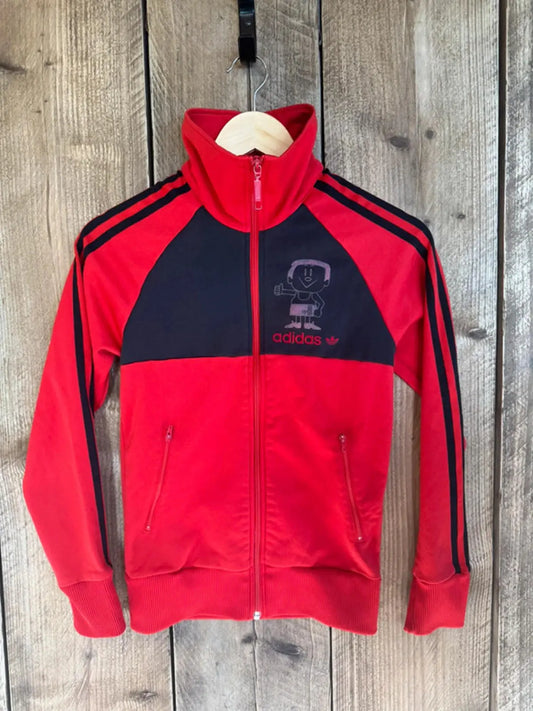 Vintage Adidas Originals Womens Trimm Dich Tracksuit Top Size 8 Retro Indie adidas