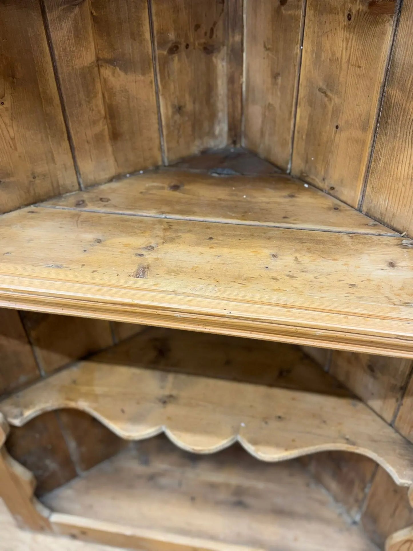 Antique Pine Rustic Corner Cupboard / Open Shelving Unit Storage RUSTIC WAREHOUSE NORFOLK
