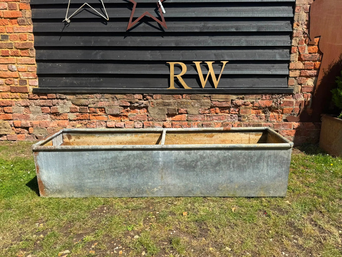 Reclaimed Galvanised Trough Large Planter /  Raised Flower Bed Plant Tree Pot T6