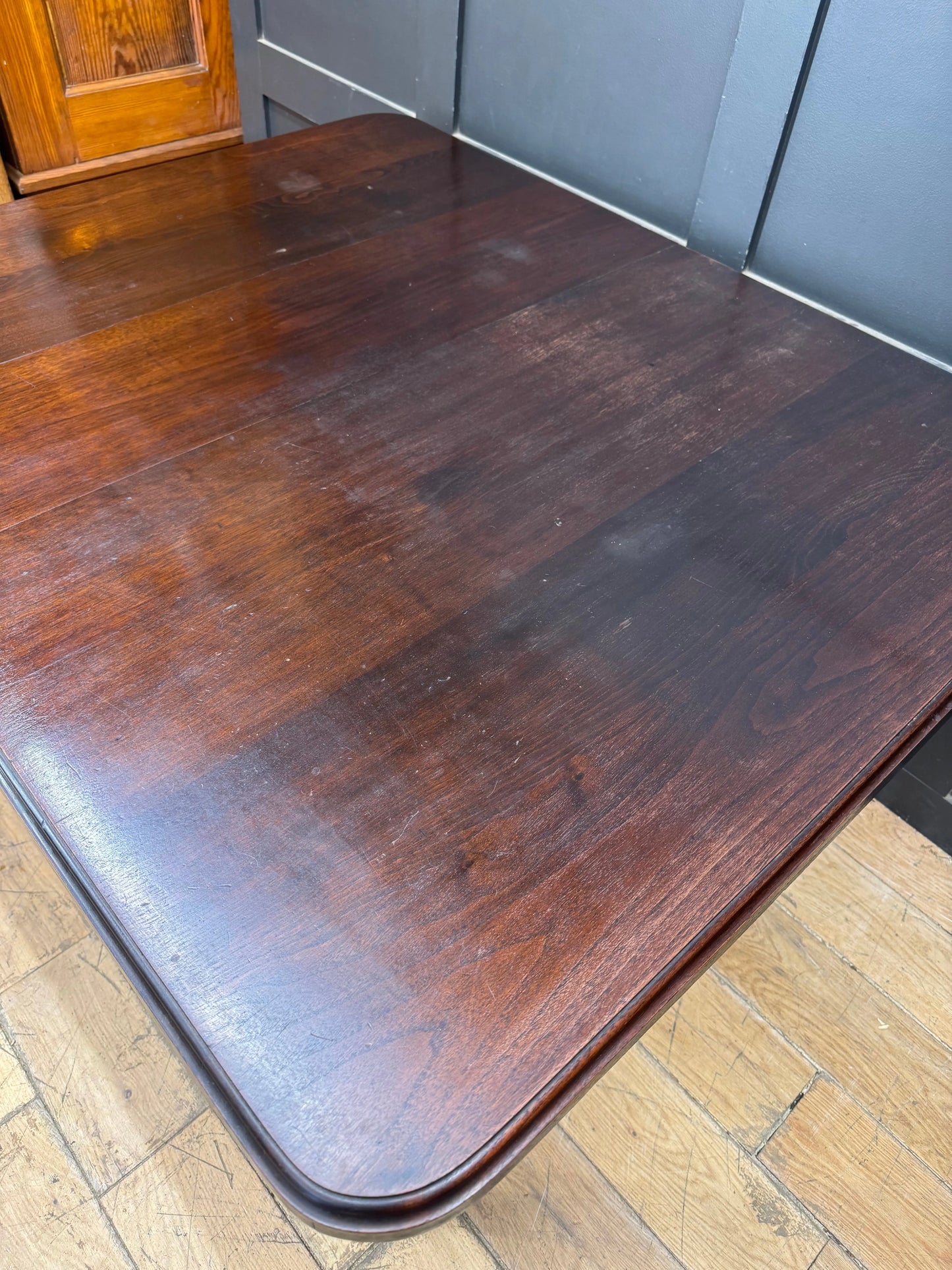 Victorian Mahogany Extending Dining Table Antique 6 Seater Brass Castors