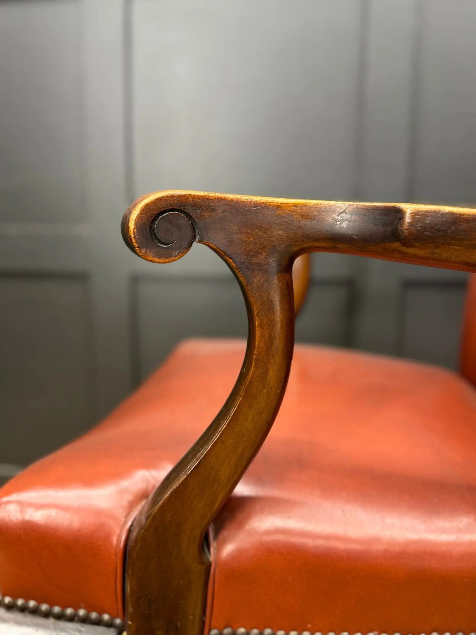 Antique Pair Of Gainsborough Style Mahogany Armchairs Desk Study Carver Chairs RUSTIC WAREHOUSE NORFOLK