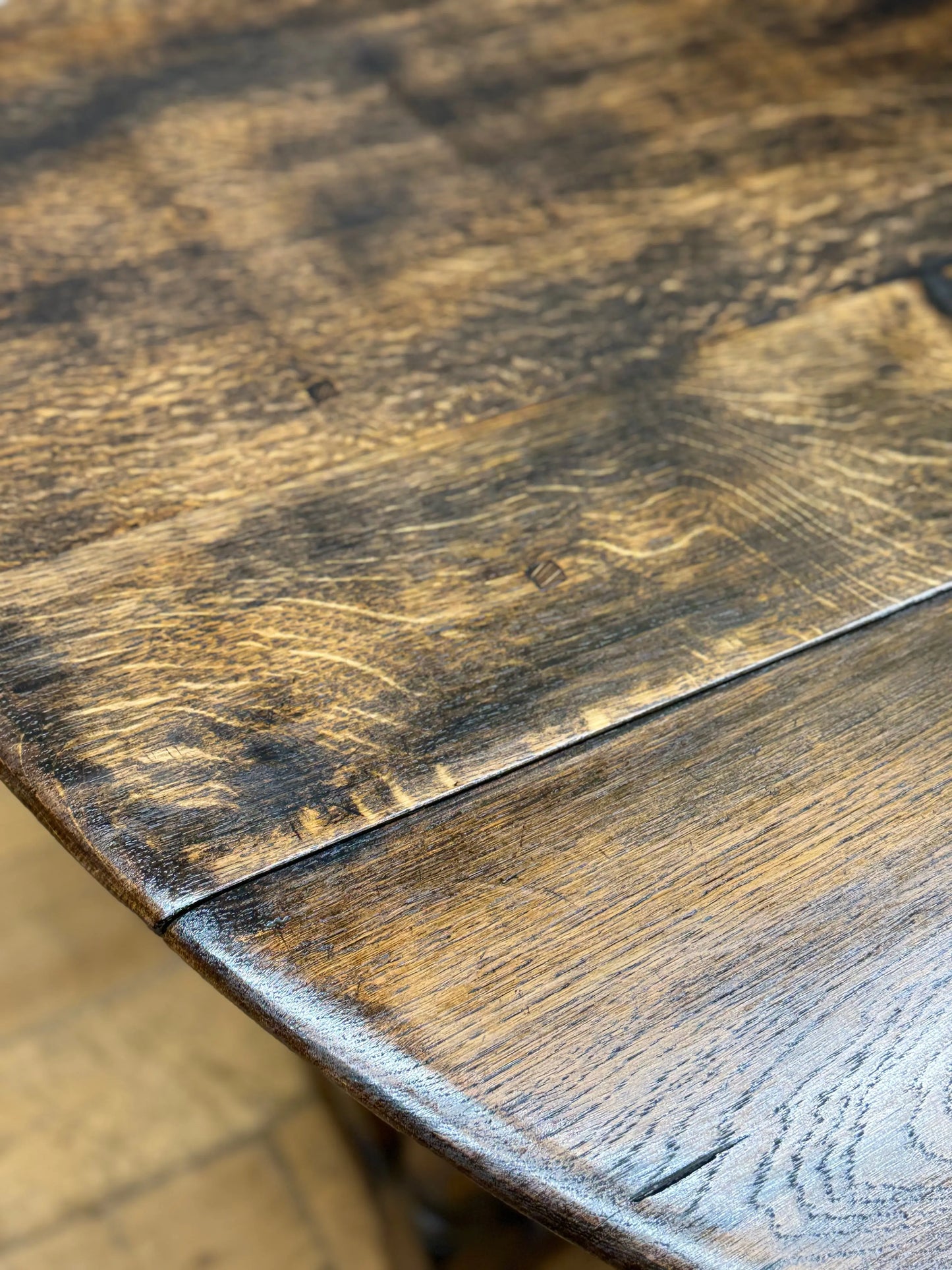 Large Solid Oak Vintage Drop Leaf Gateleg Dining Table Farmhouse Kitchen 168cm Sideboard