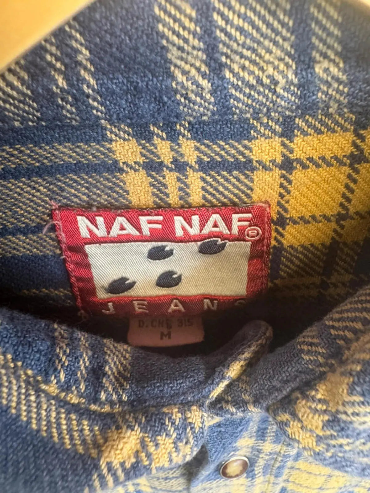 Rare Original 1990s Naf Naf Shirt Vintage Mens Medium, Womens 8/10 NAF NAF