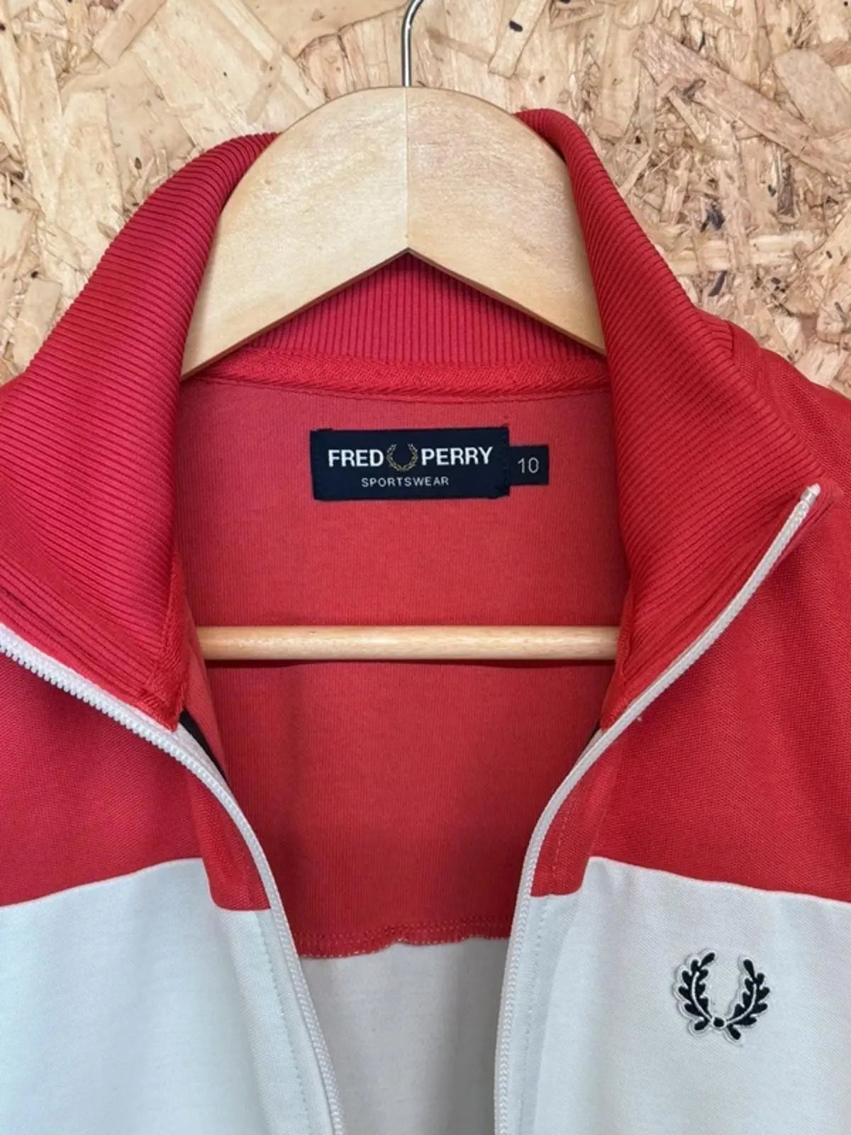Vintage Womens Fred Perry Tracksuit Top , Size 10 #187 Fred Perry