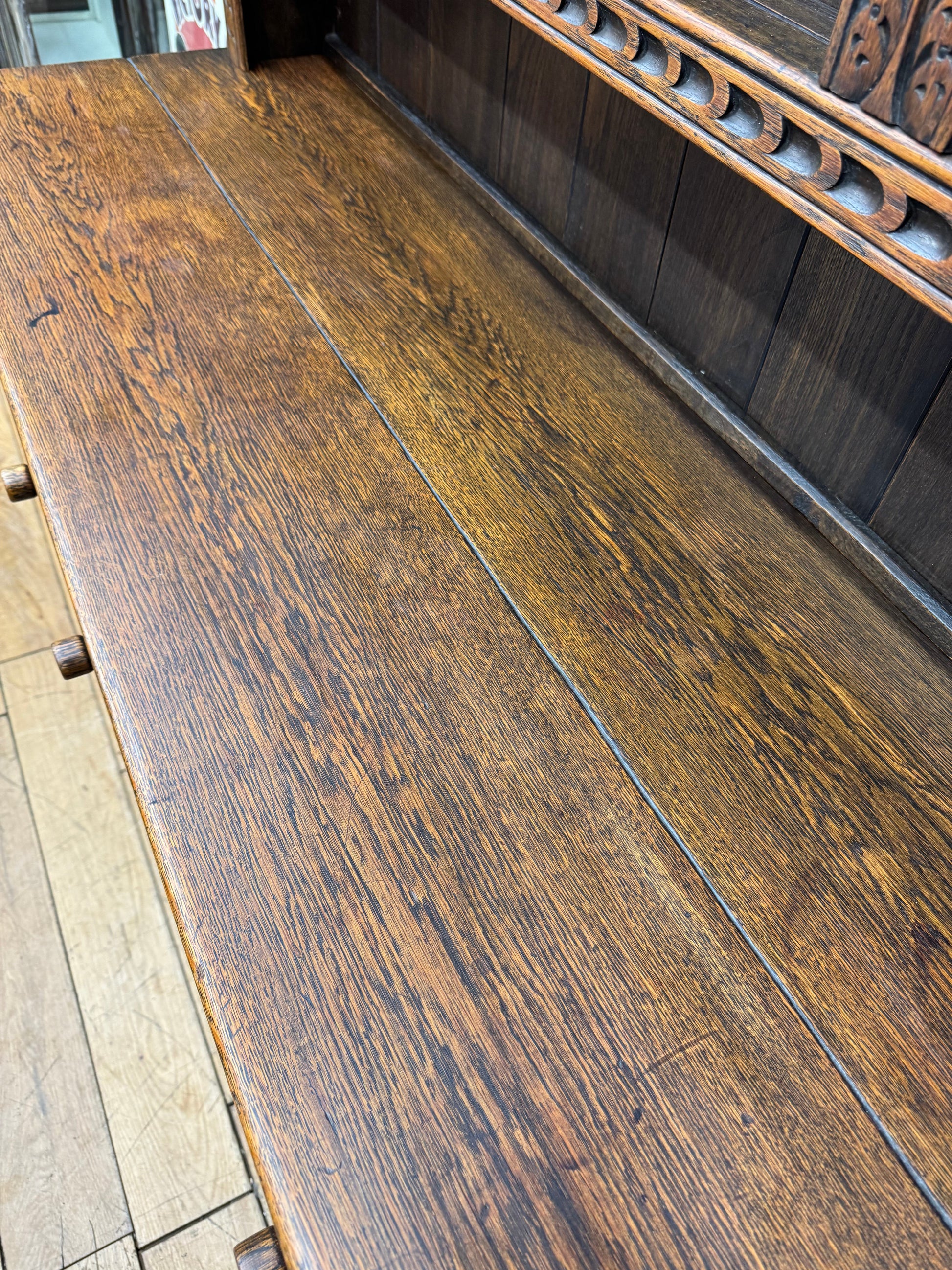Vintage Carved Oak Dresser Sideboard Cabinet / Welsh Dresser Kitchen RUSTIC WAREHOUSE NORFOLK