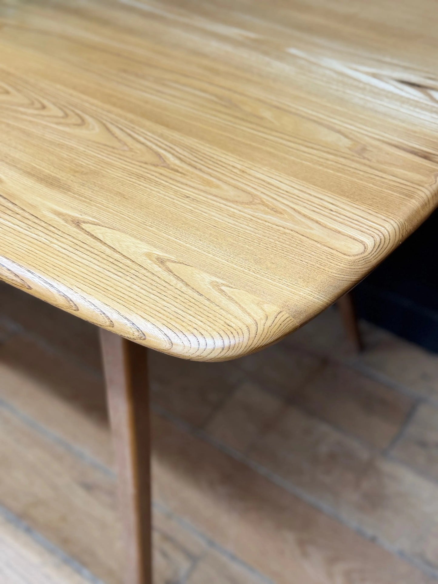Vintage Ercol Plank Table Retro Kitchen Dining Table Blonde Elm Mid Century