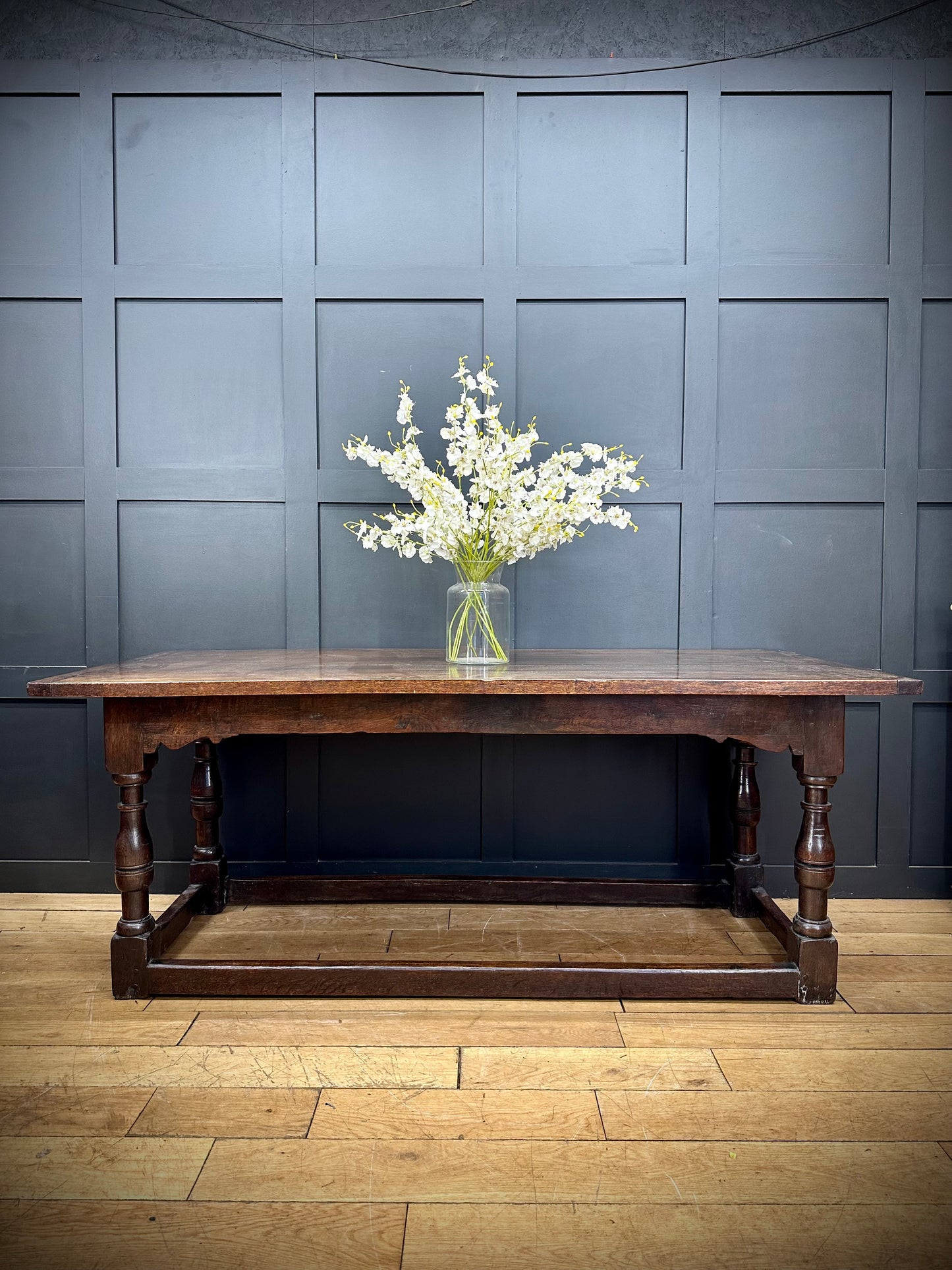 Antique Refectory Table  / Oak Dining Table / Farmhouse Kitchen Table