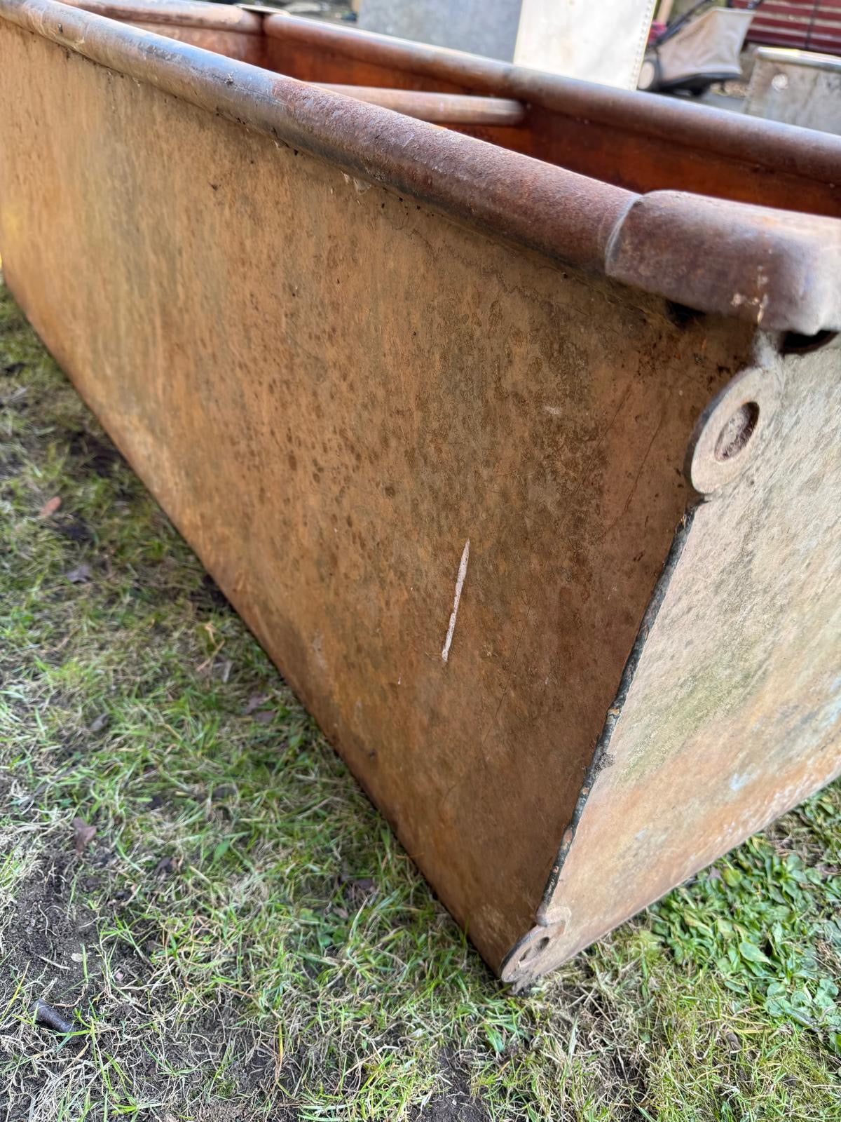 Vintage Galvanised Trough Planter /  Raised Bed Plant Tree Shrub Herb Pot AA