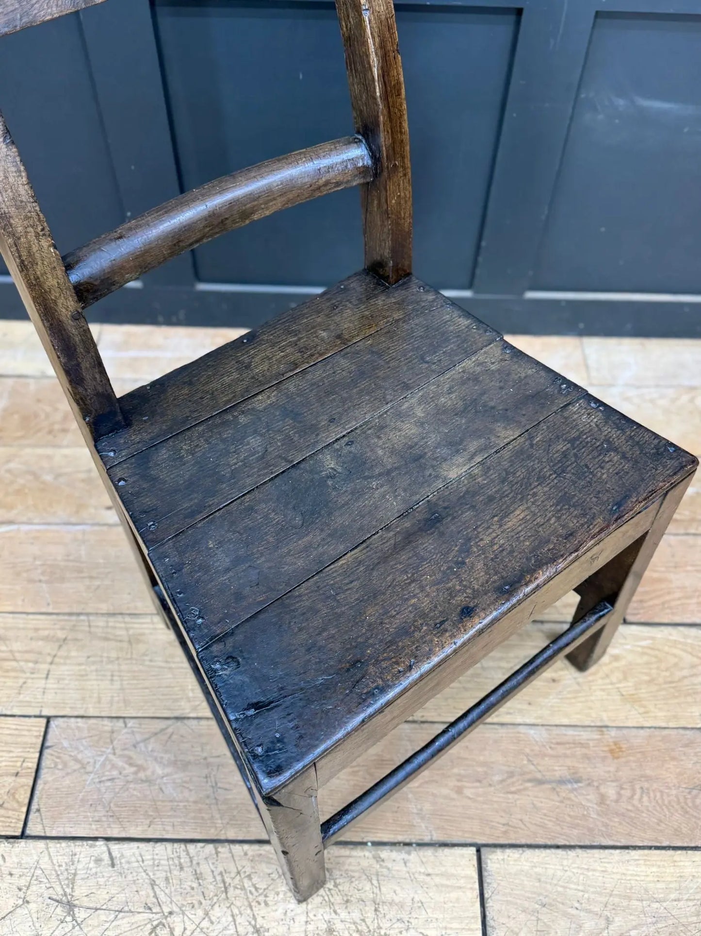 Antique Oak Slat Back Kitchen Dining Chair Primitive Country Georgian Period RUSTIC WAREHOUSE NORFOLK