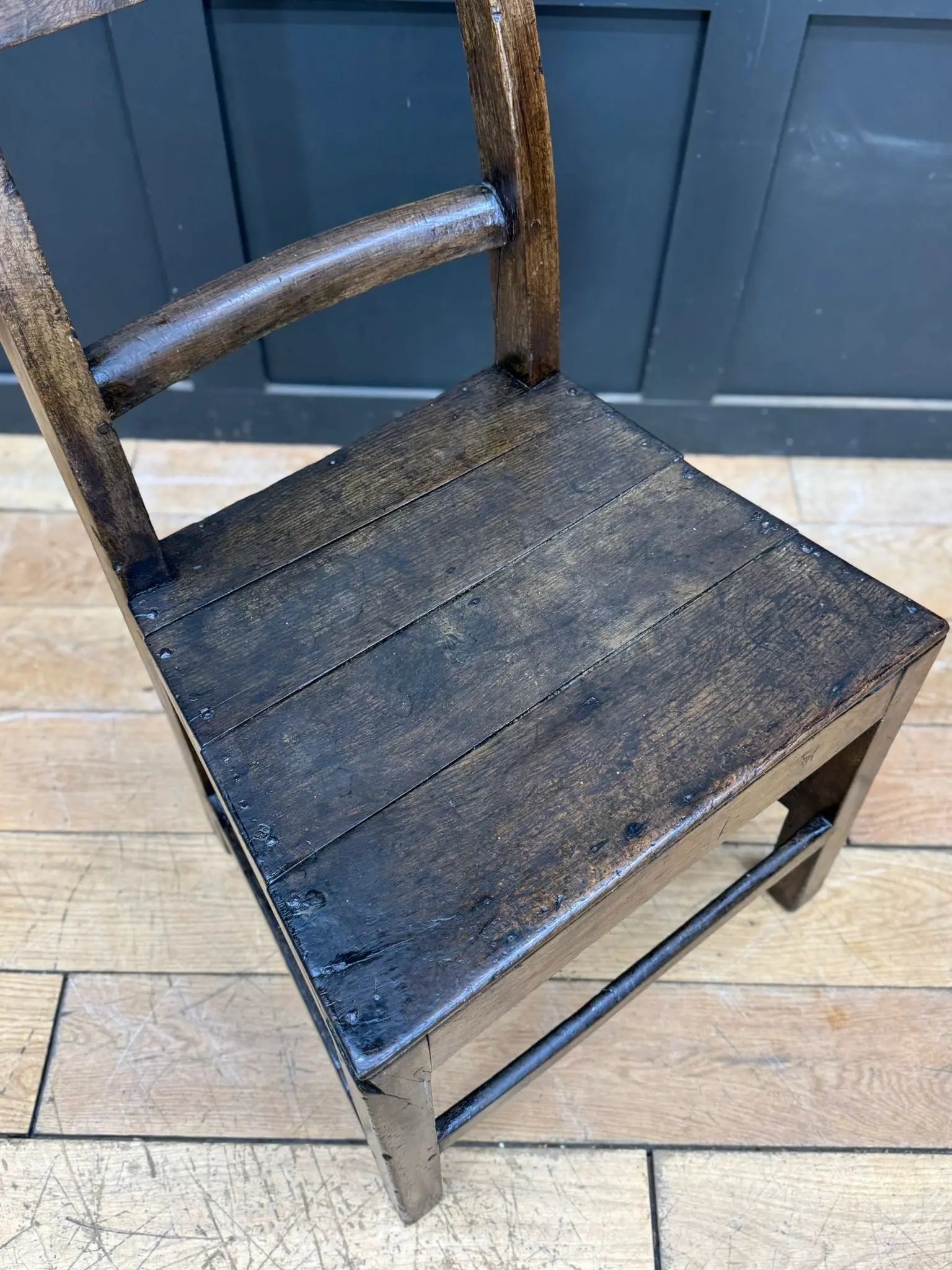 Antique Oak Slat Back Kitchen Dining Chair Primitive Country Georgian Period RUSTIC WAREHOUSE NORFOLK