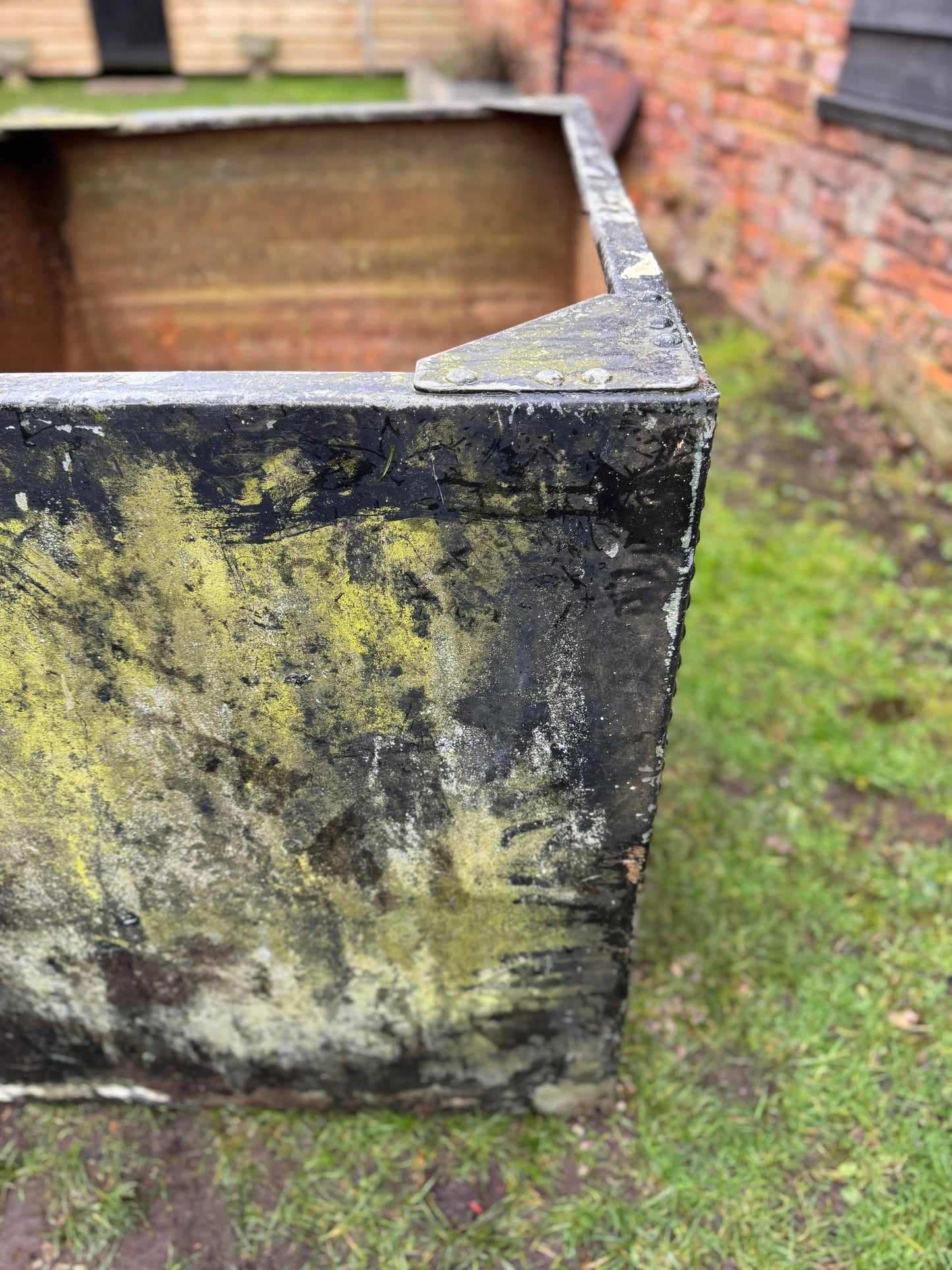 Riveted Galvanised Trough Planter /  Raised Flower Bed Plant Pot Log Store Z10 RUSTIC WAREHOUSE NORFOLK