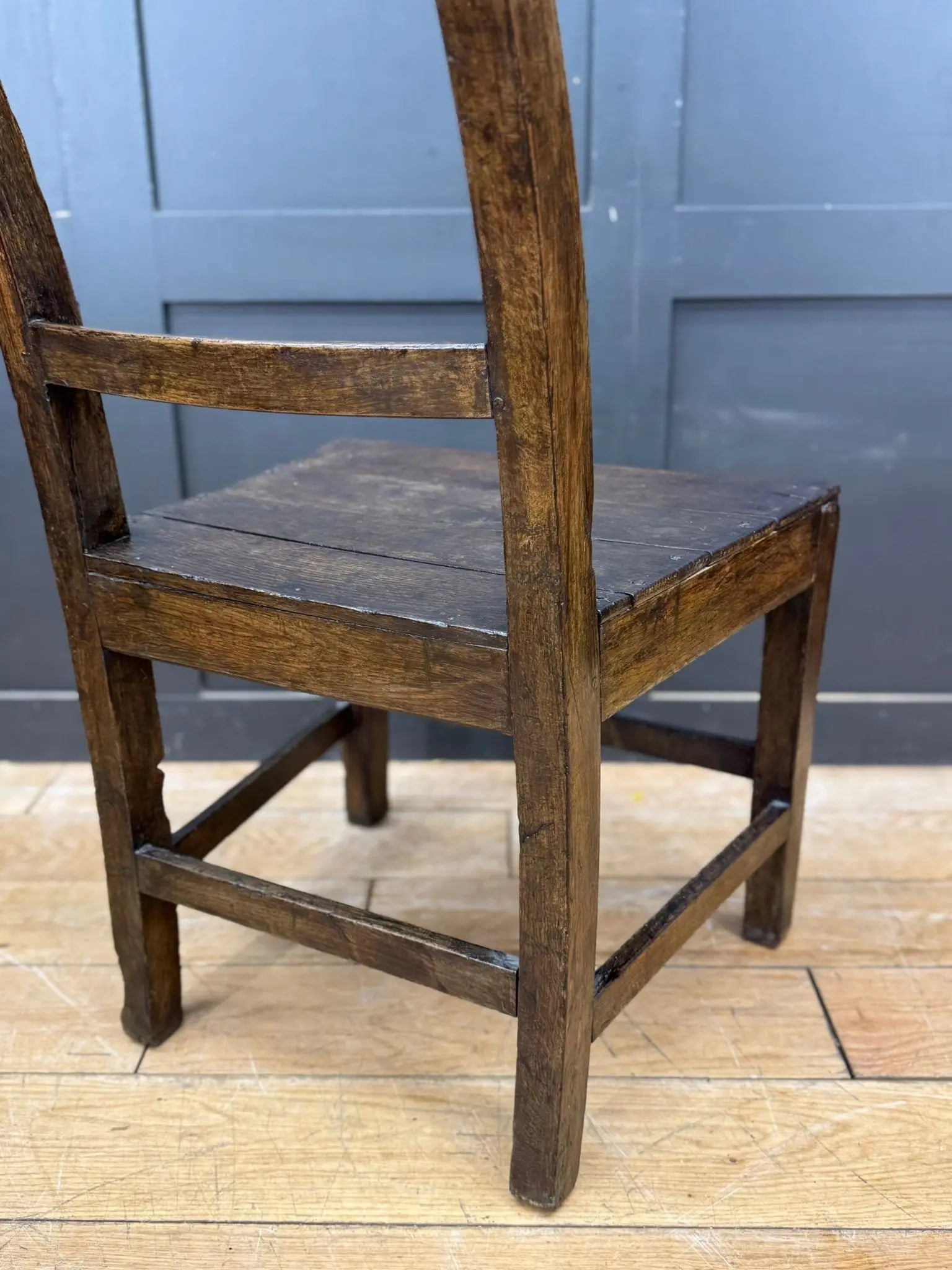 Antique Oak Slat Back Kitchen Dining Chair Primitive Country Georgian Period RUSTIC WAREHOUSE NORFOLK