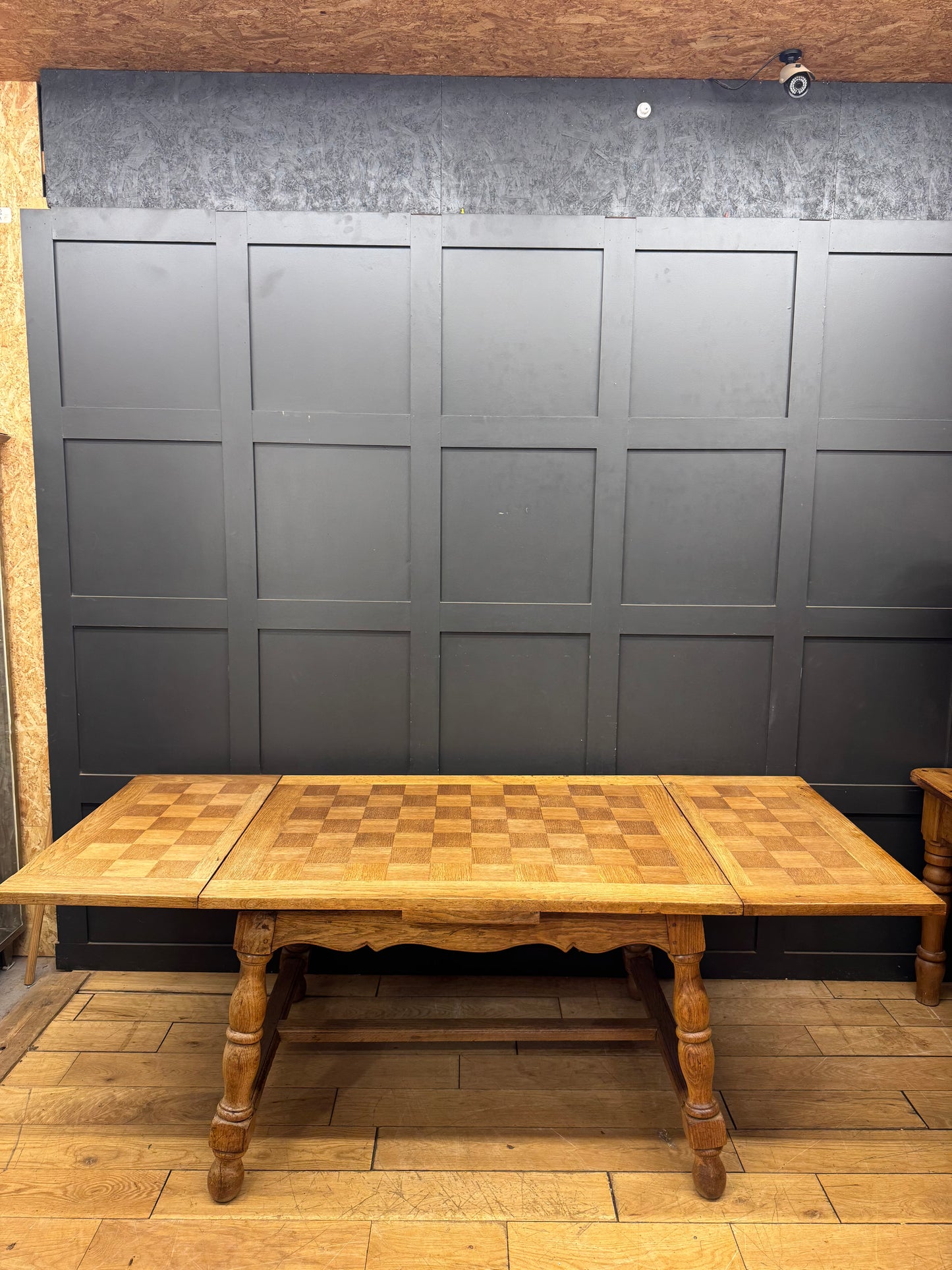 Vintage Blonde Oak Draw Leaf Dining Table Extending Farmhouse Kitchen Table