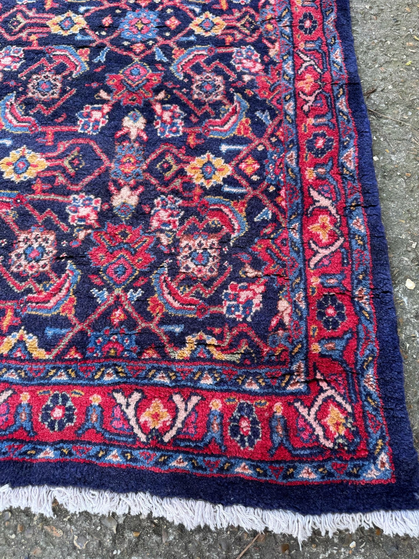 Vintage Handmade Wool Rug / Arak Sourak Sarough/ Handmade 300cm x 133cm