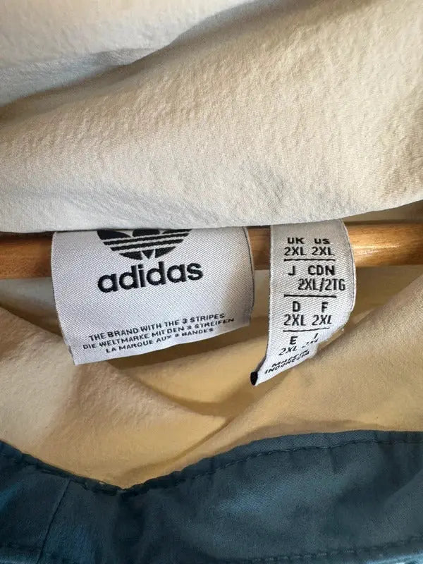 Adidas Adventure Men’s Jacket Smock Windbreaker Coat Poncho XXL Festival #409