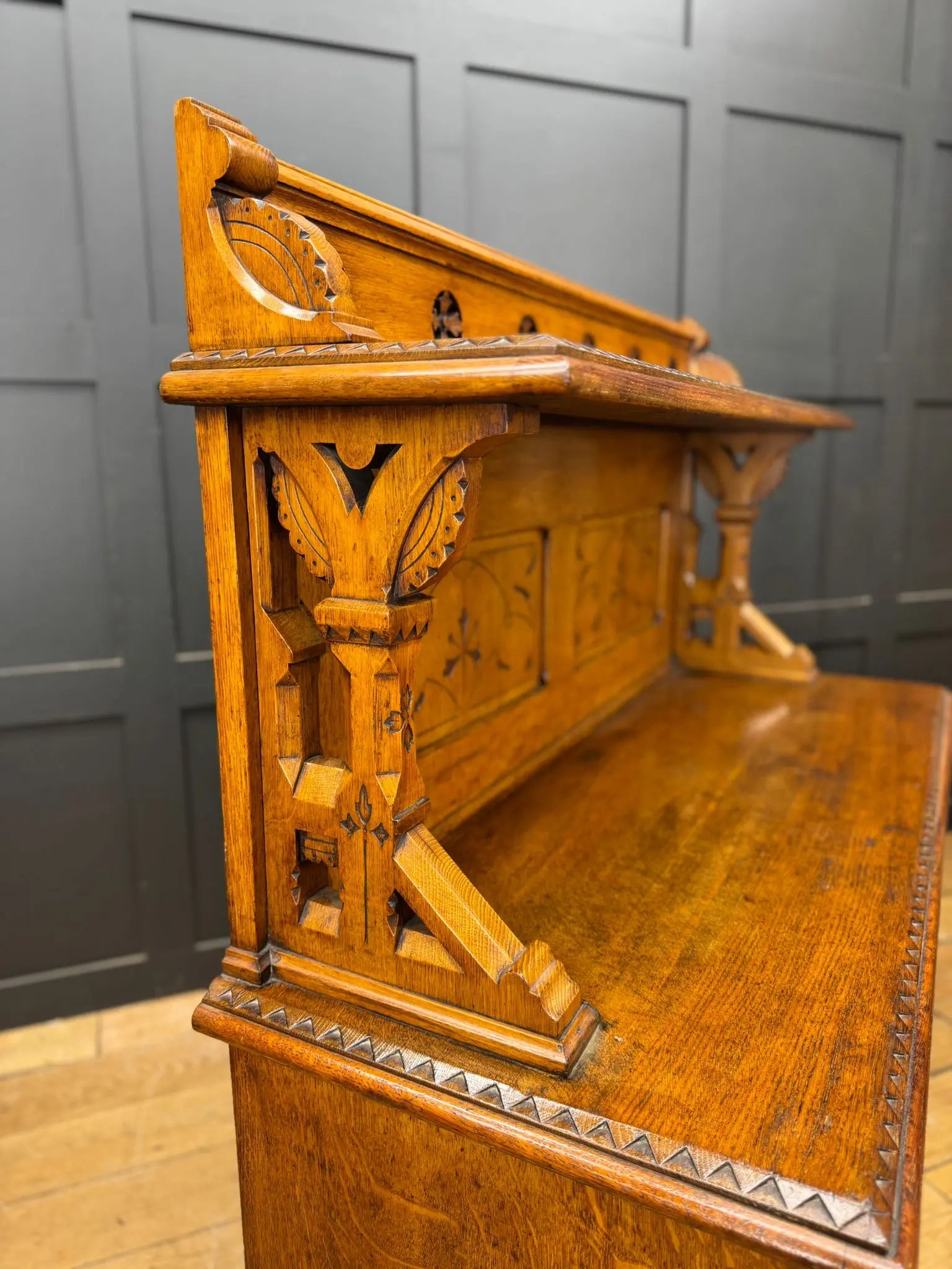 Antique Oak Buffet Sideboard Cabinet / Cupboard Gothic /Aesthetic Movement RUSTIC WAREHOUSE NORFOLK
