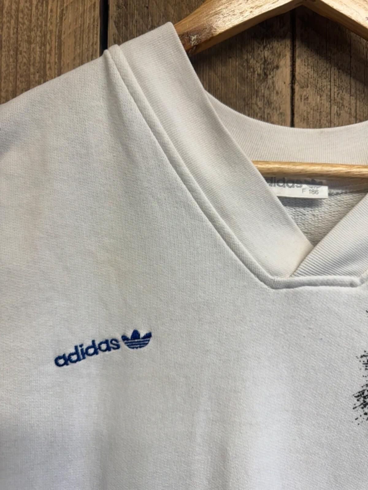 Vintage 1980s Adidas Stefan Edberg sleeveless Jumper Tank Top Large #325