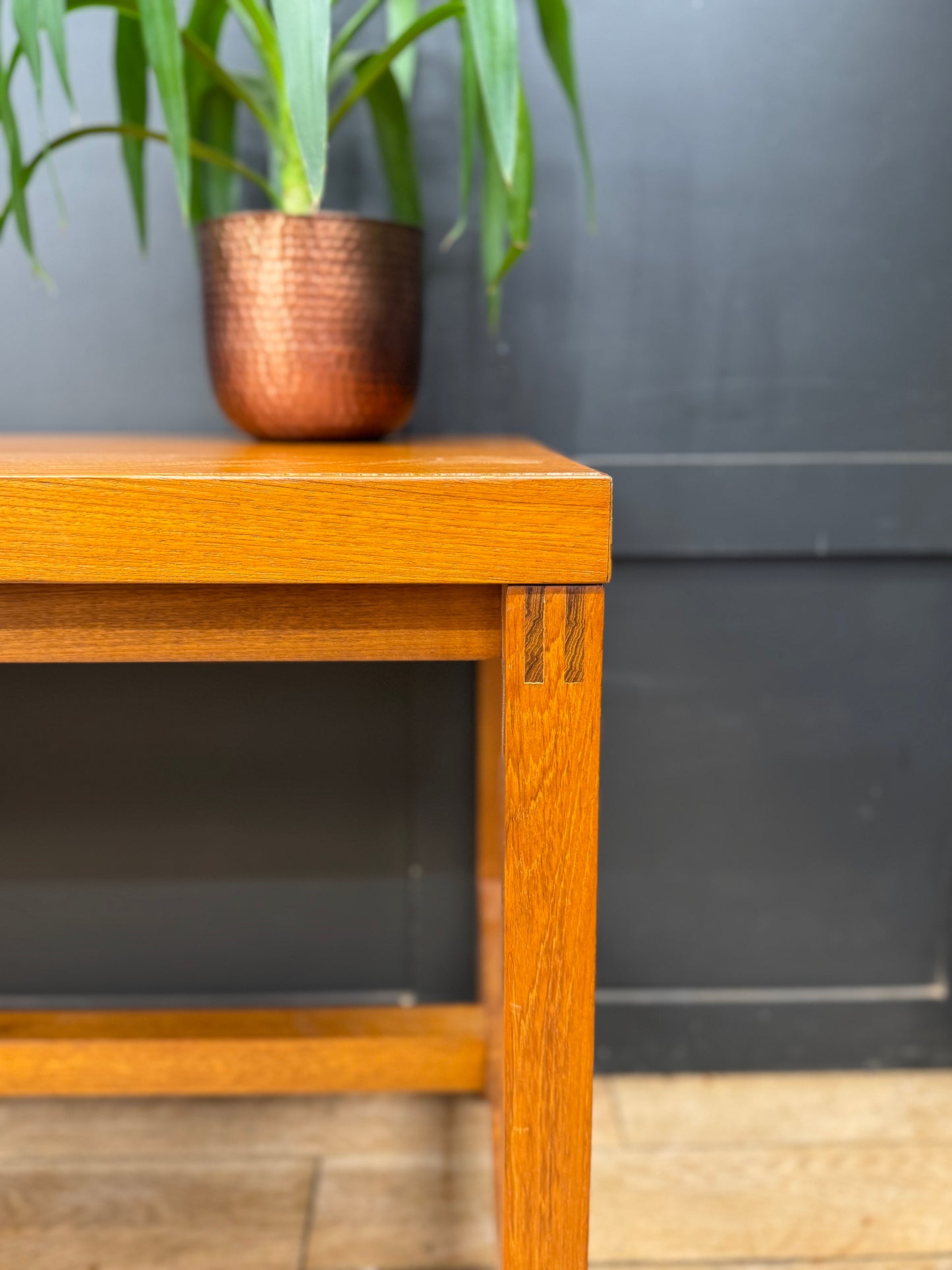 Mid Century Teak Writing Desk Side Table Console Hall Table Alfred Cox 92cm