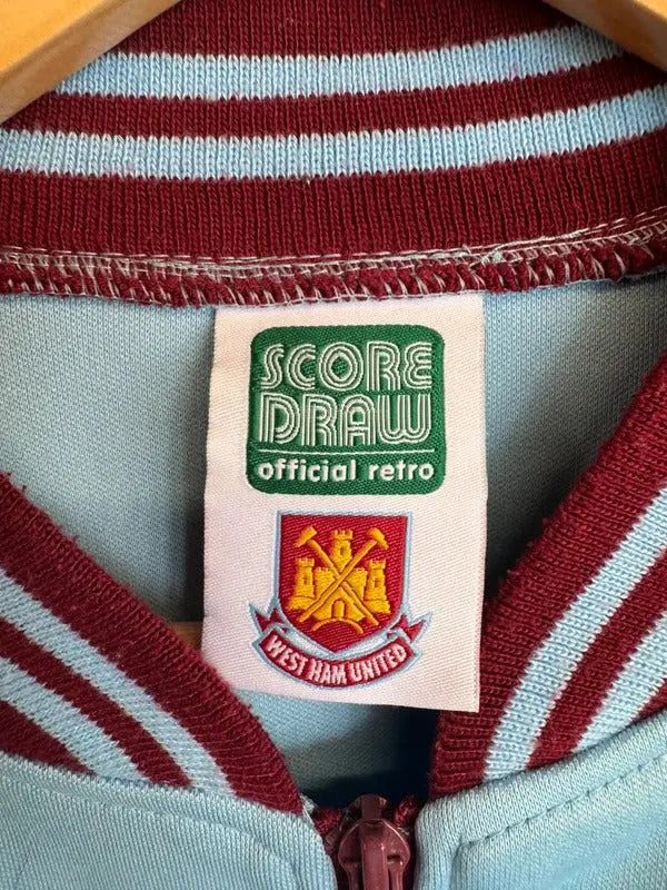 Official Retro West Ham United Football Tracksuit Top by Score Drawer Large #403