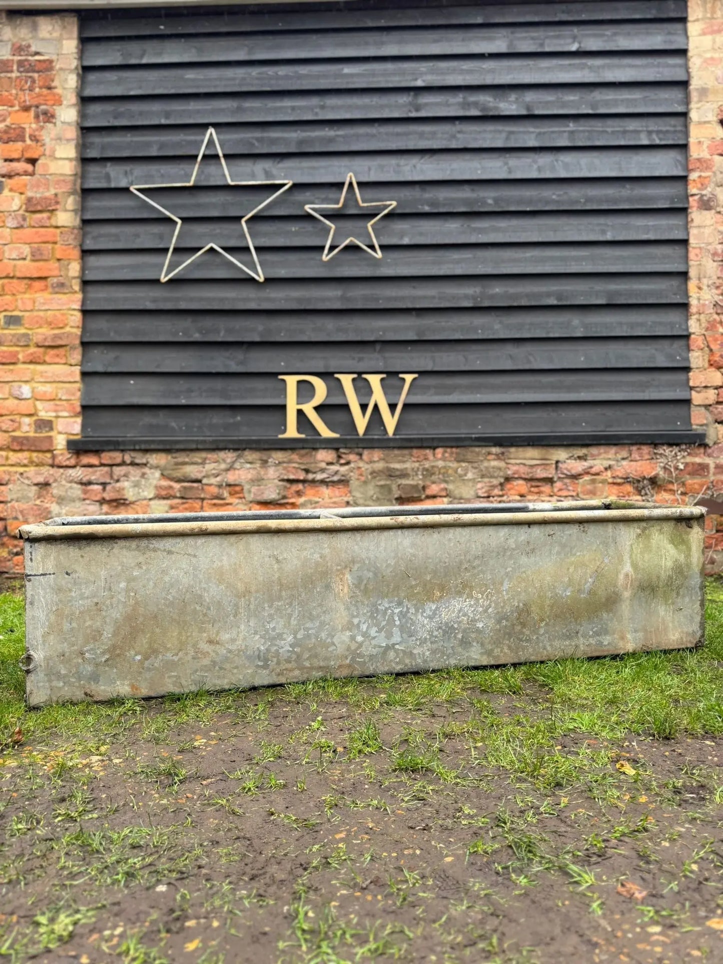 Reclaimed Galvanised Trough Large Planter /  Raised Flower Bed Plant Tree Pot Z3 RUSTIC WAREHOUSE NORFOLK
