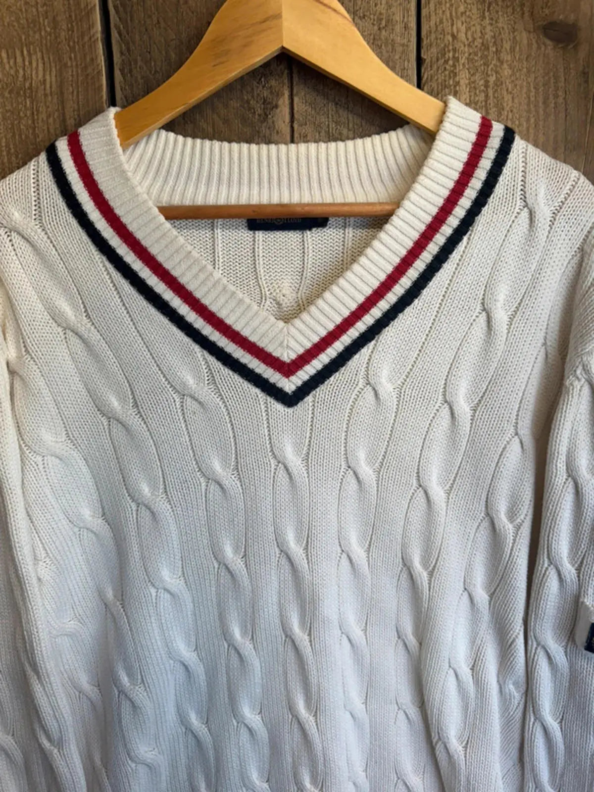 Original 1990s Henri Lloyd cable knit jumper sweater XL Henri Lloyd