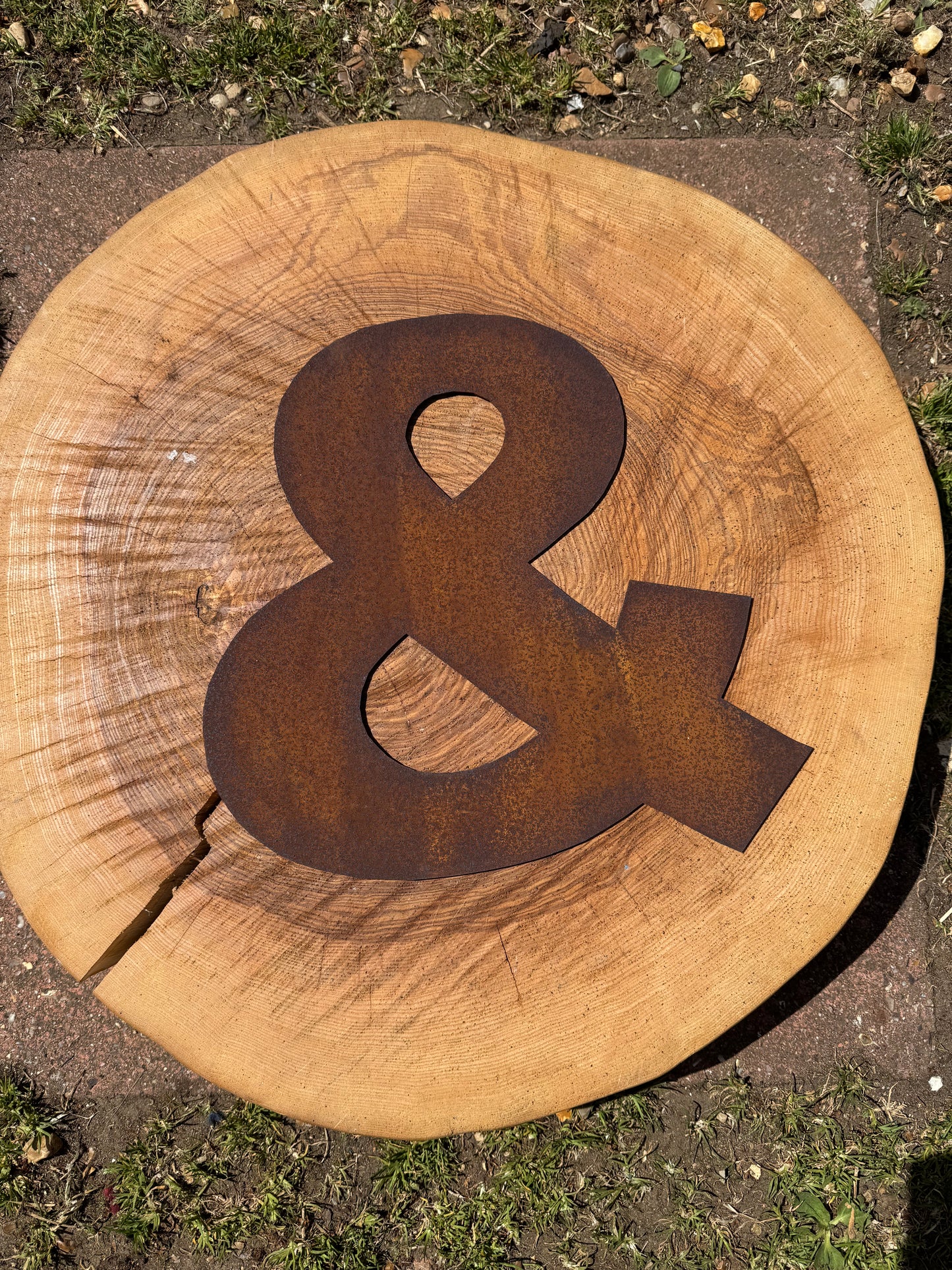 12" Rusty Fat Font Metal Letters A-Z 0-9.
