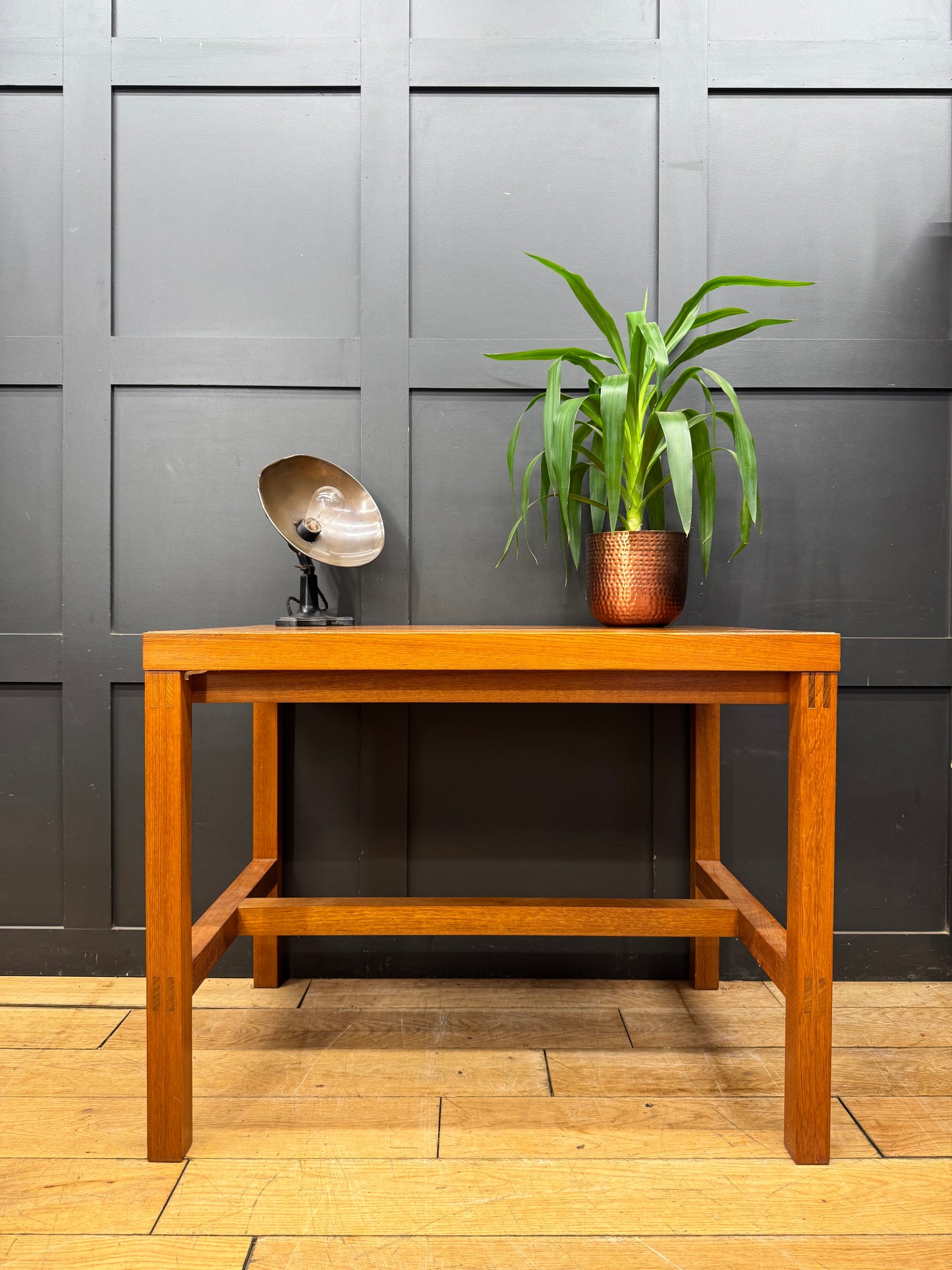 Mid Century Teak Writing Desk Side Table Console Hall Table Alfred Cox 92cm